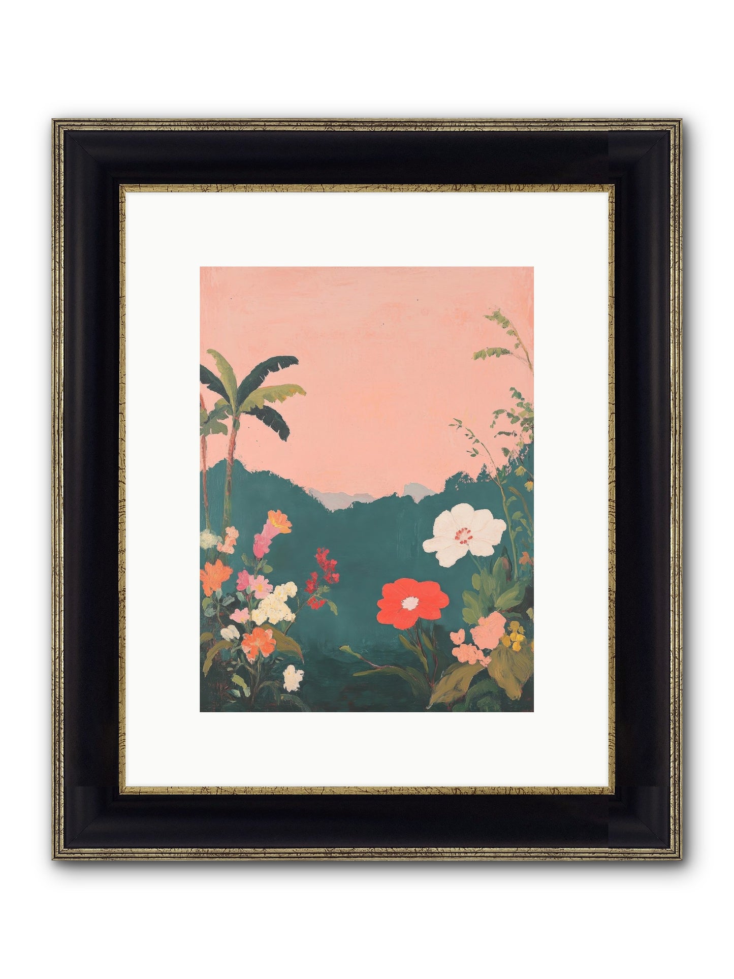Sunset Marmalade Framed Print - Black & Gold 9x12