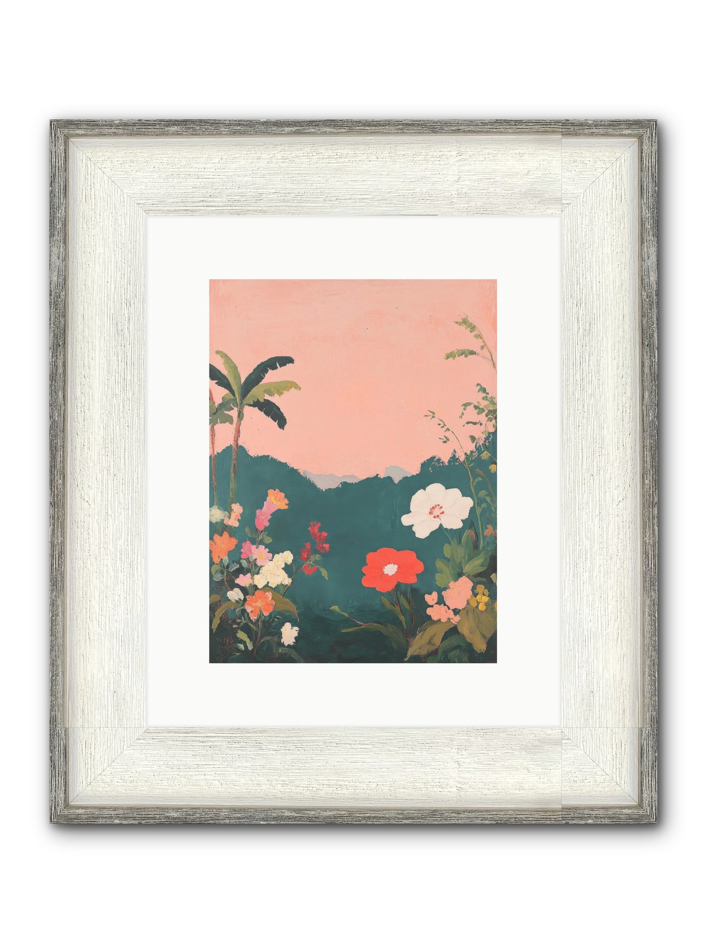 Sunset Marmalade Framed Print - Driftwood White 9x12
