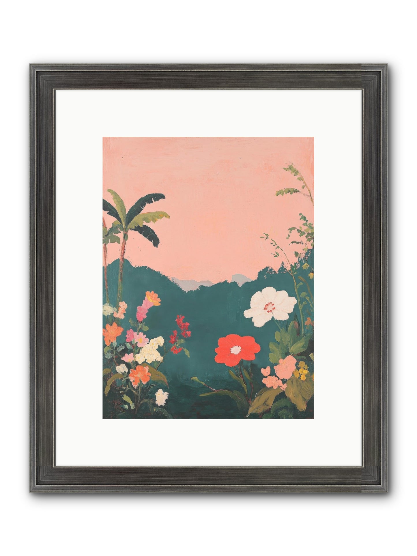 Sunset Marmalade Framed Print - Slimwoods Black/Silver 9x12