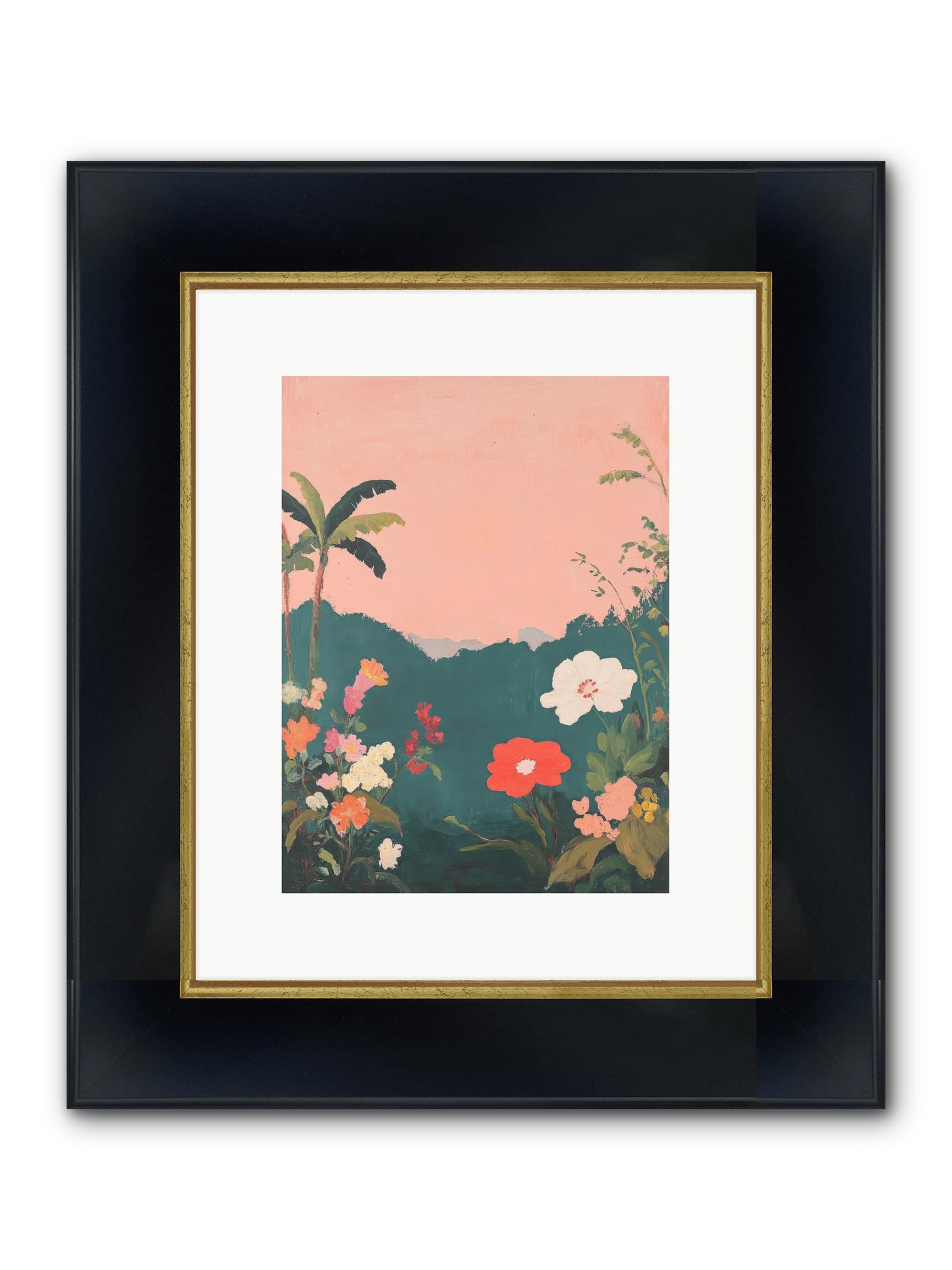 Sunset Marmalade Framed Print - Wide Black w/Gold 9x12