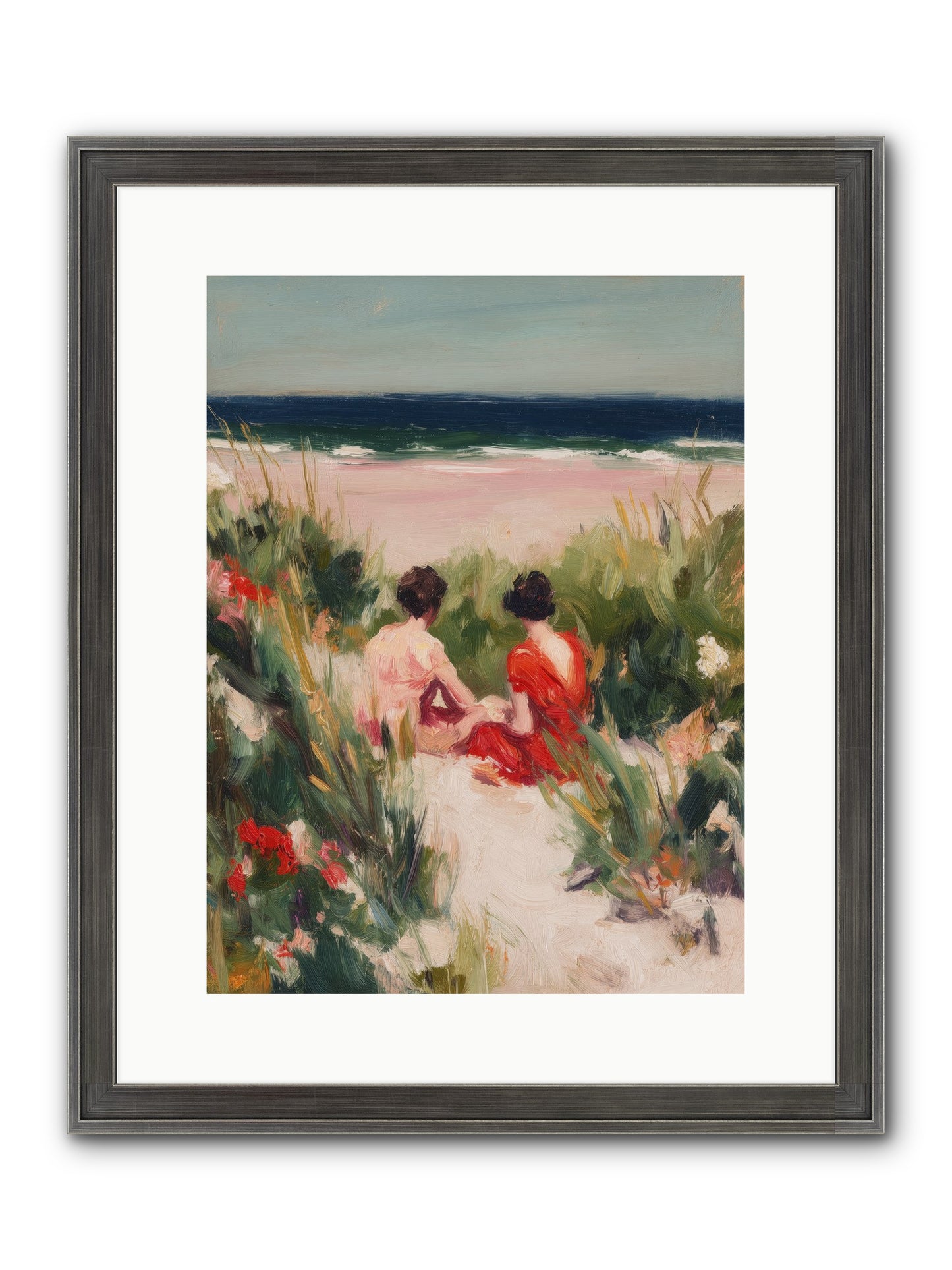 Sunset Reflection Framed Print - Slimwoods Black/Silver 12x16