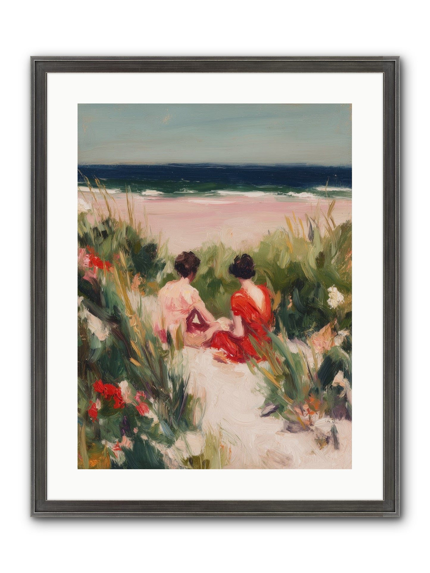 Sunset Reflection Framed Print - Slimwoods Black/Silver 18x24