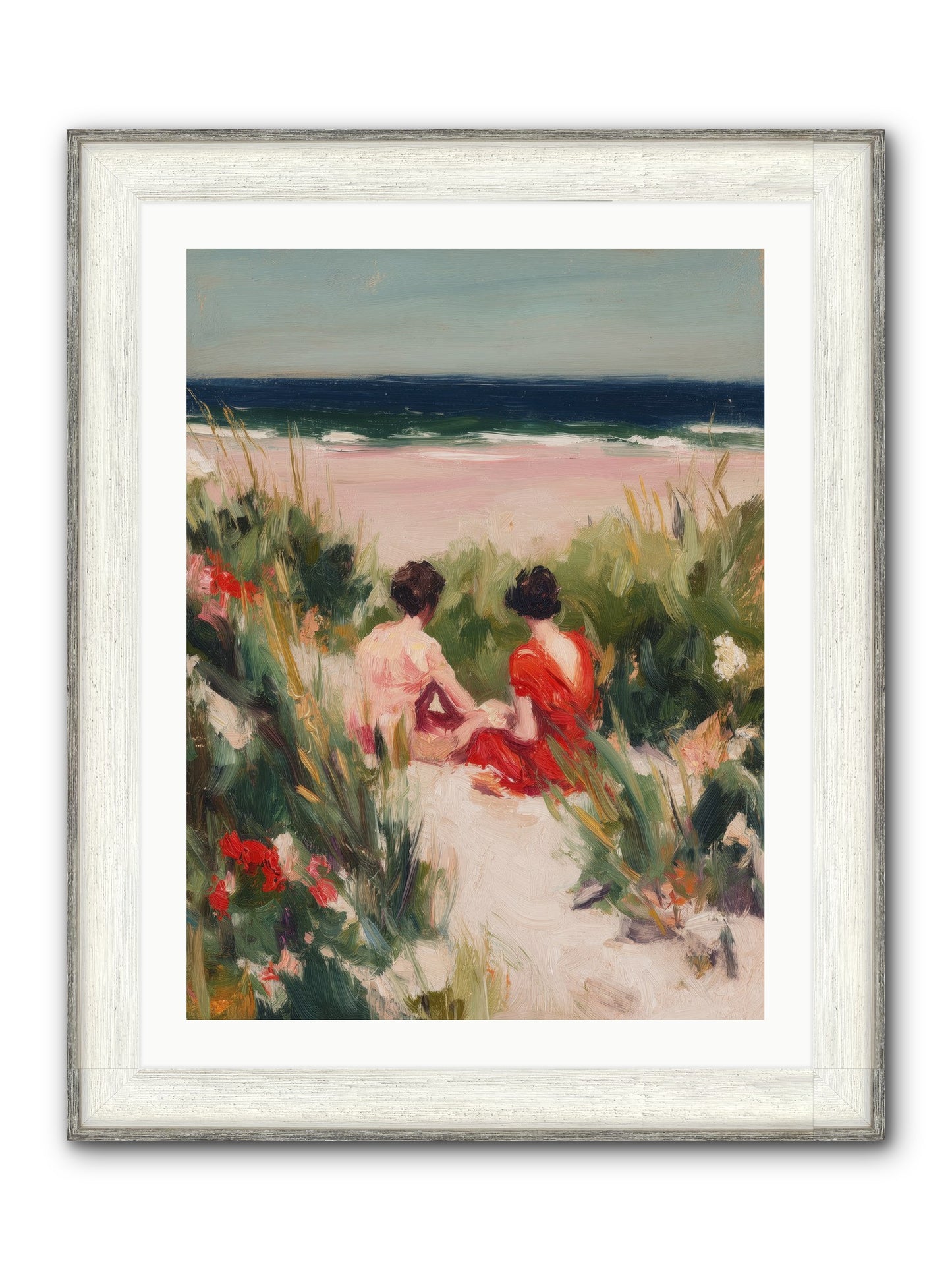 Sunset Reflection Framed Print - Driftwood White 24x32