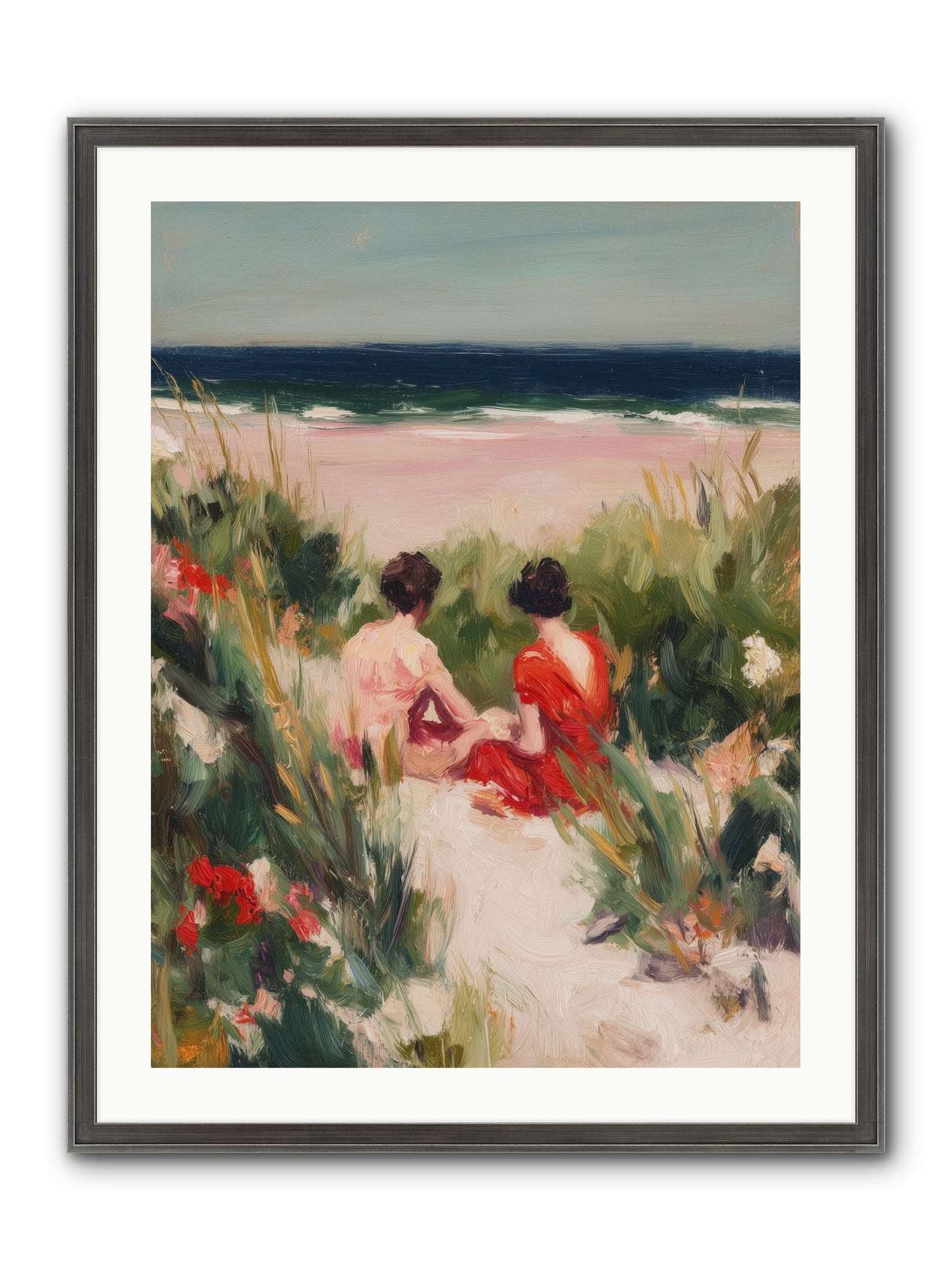 Sunset Reflection Framed Print - Slimwoods Black/Silver 24x32