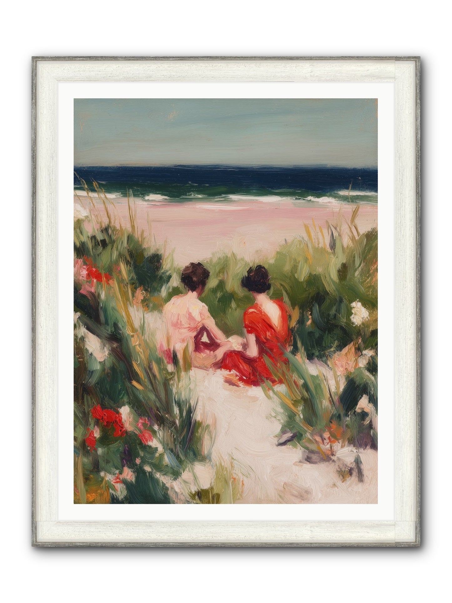 Sunset Reflection Framed Print - Driftwood White 36x48