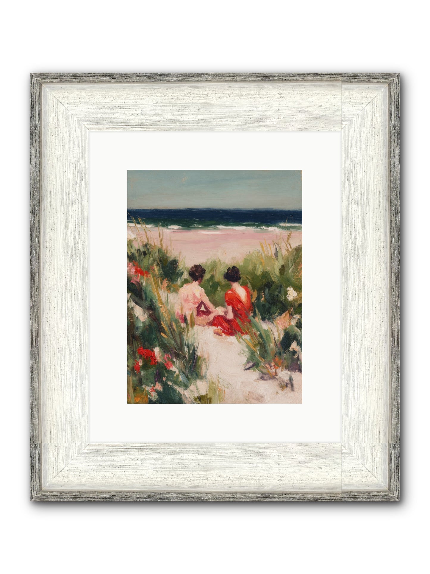Sunset Reflection Framed Print - Driftwood White 9x12