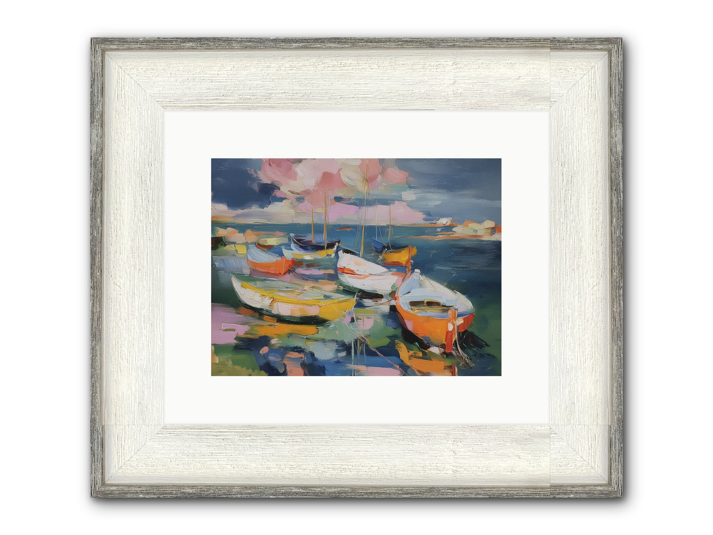 Sunset Symphony Framed Print - Driftwood White 12x9
