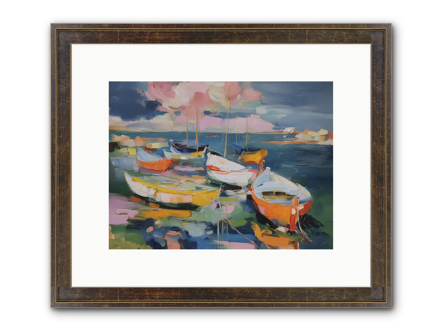 Sunset Symphony Framed Print - Slimwoods Black/Gold 12x9