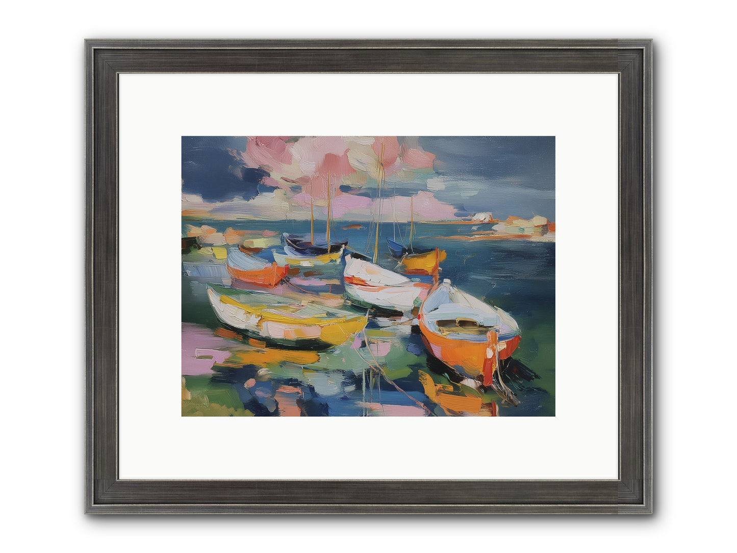 Sunset Symphony Framed Print - Slimwoods Black/Silver 12x9