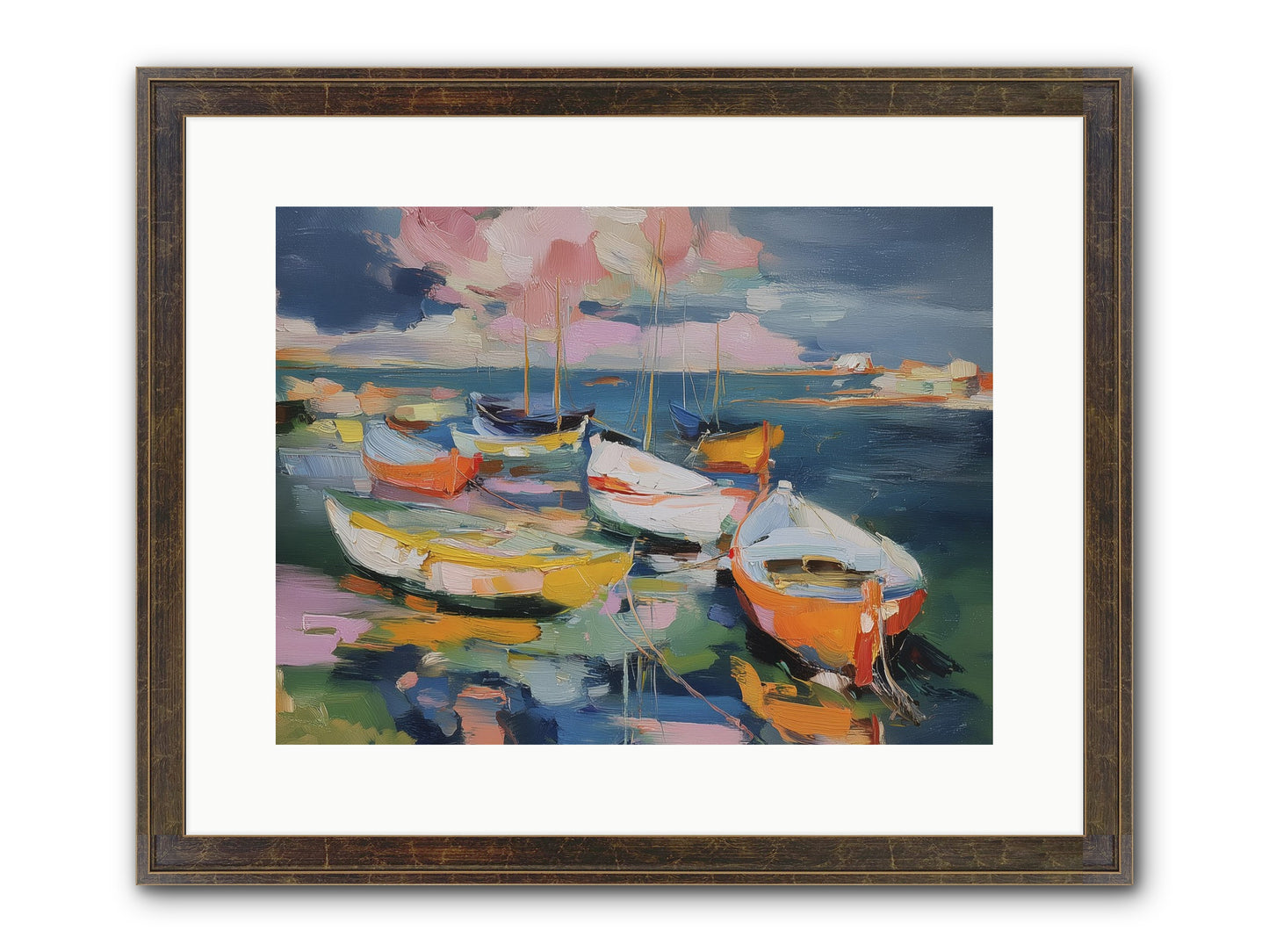 Sunset Symphony Framed Print - Slimwoods Black/Gold 16x12