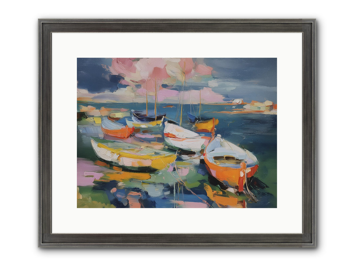 Sunset Symphony Framed Print - Slimwoods Black/Silver 16x12