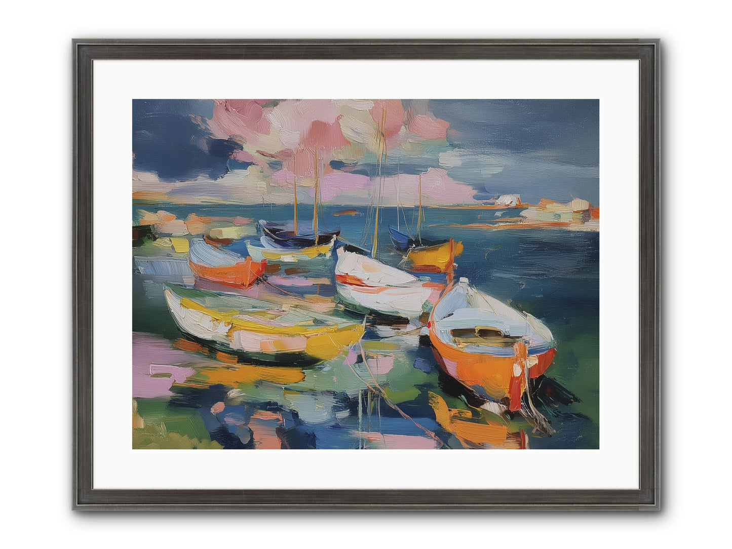 Sunset Symphony Framed Print - Slimwoods Black/Silver 24x18