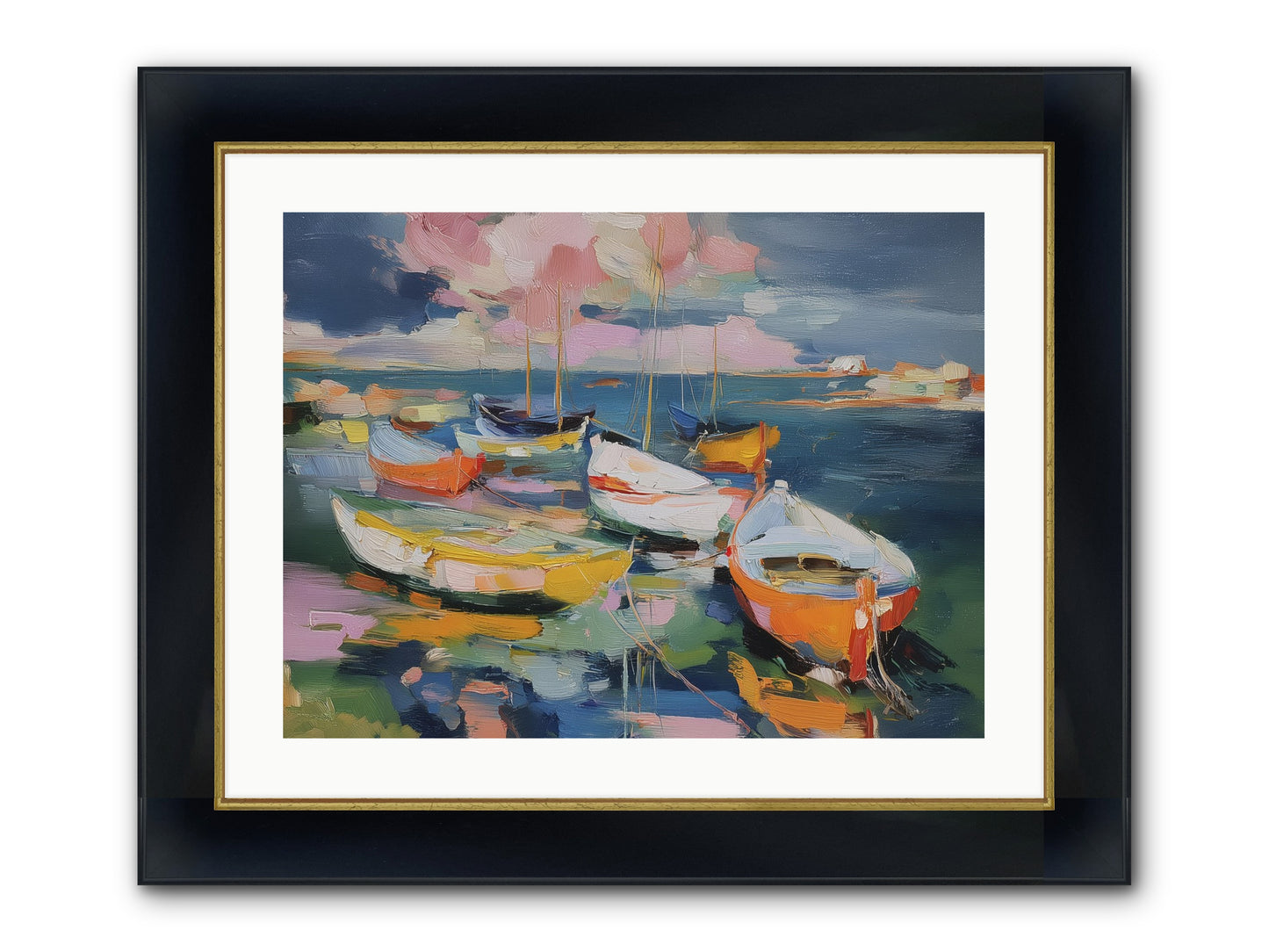 Sunset Symphony Framed Print - Wide Black w/Gold 24x18