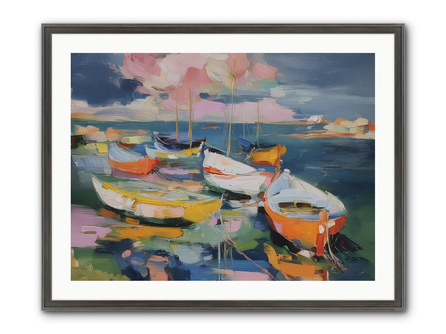Sunset Symphony Framed Print - Slimwoods Black/Silver 32x24