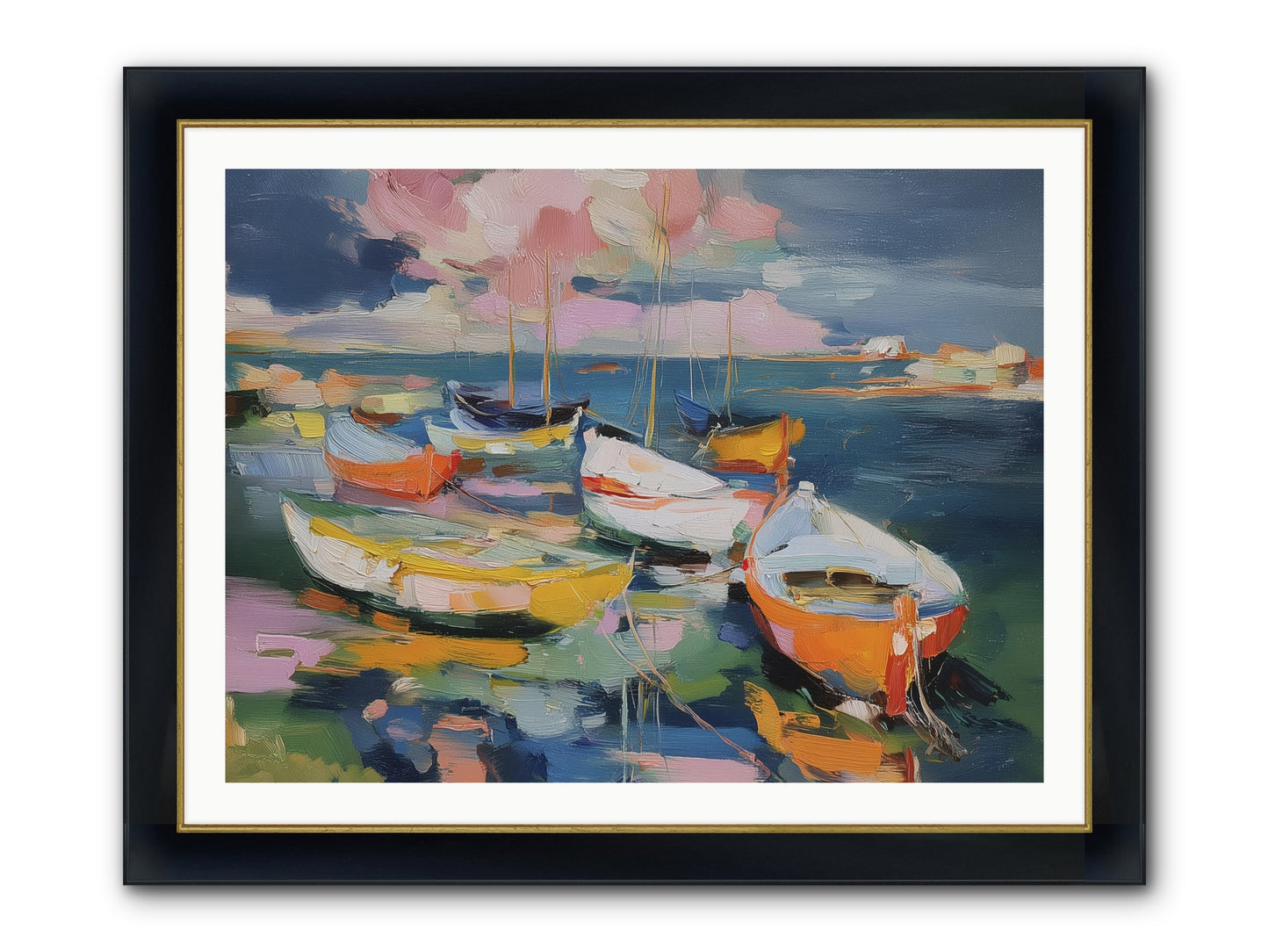 Sunset Symphony Framed Print - Wide Black w/Gold 40x30