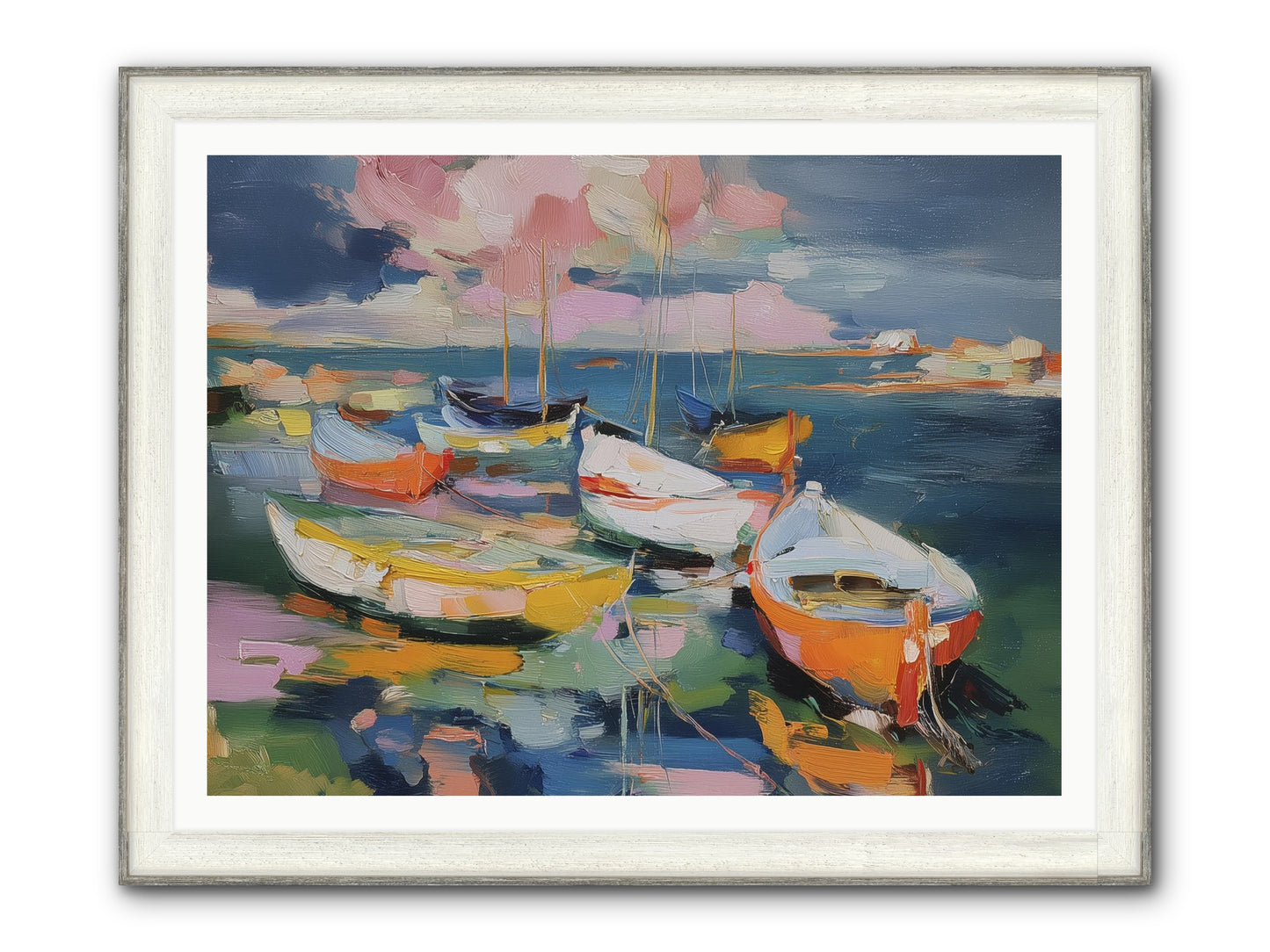 Sunset Symphony Framed Print - Driftwood White 48x36