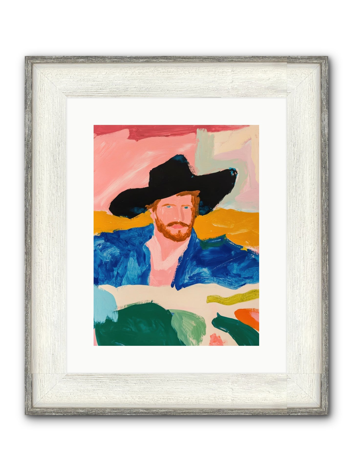 Sunset Wrangler Framed Print - Driftwood White 12x16