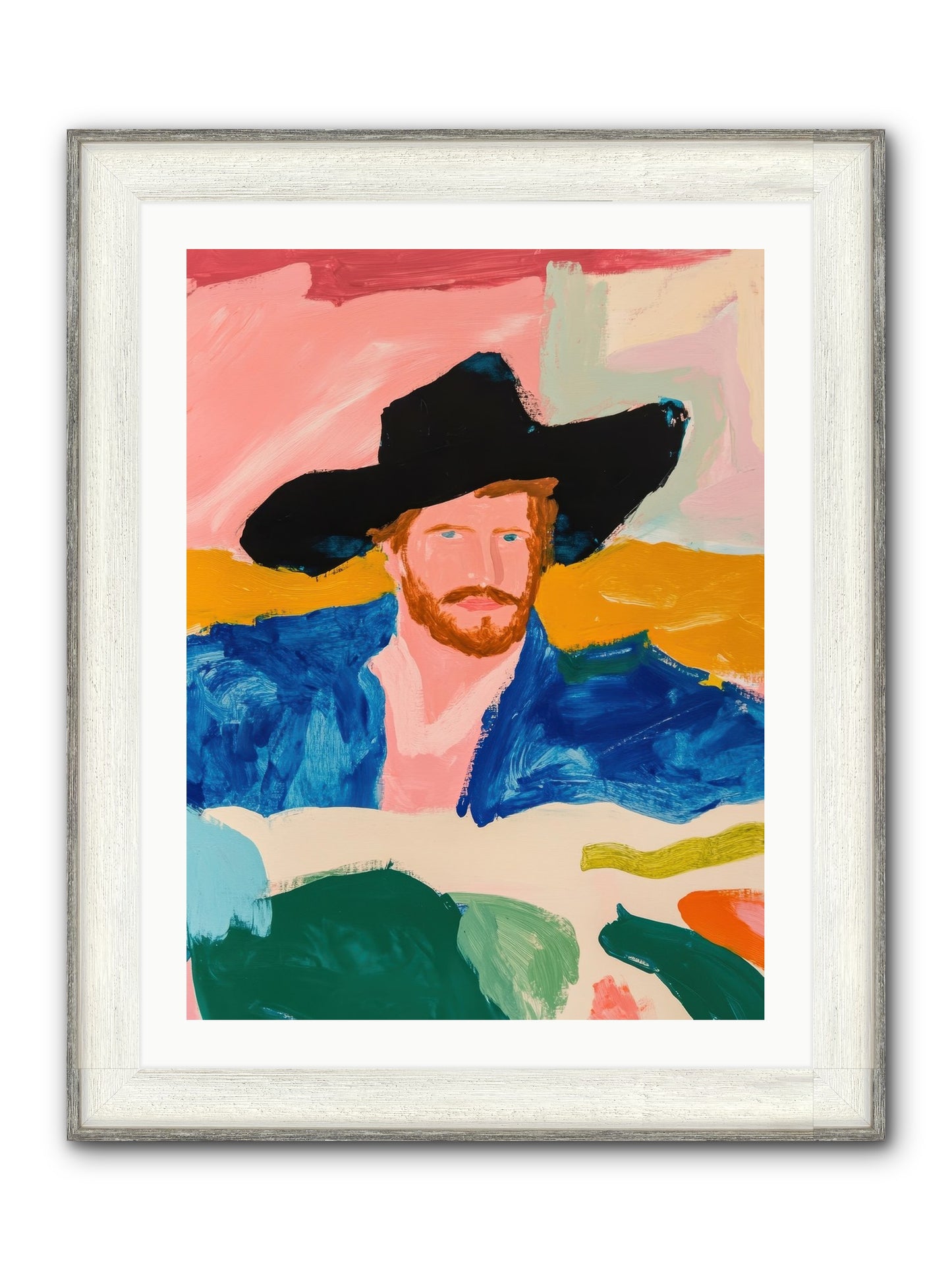 Sunset Wrangler Framed Print - Driftwood White 24x32
