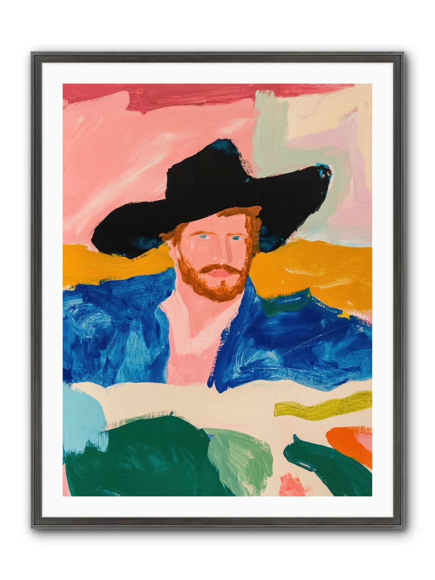Sunset Wrangler Framed Print - Slimwoods Black/Silver 30x40