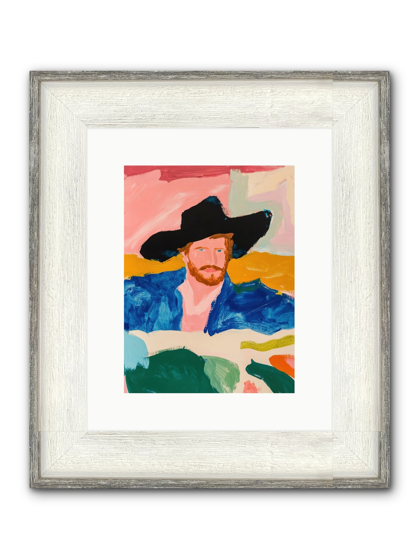 Sunset Wrangler Framed Print - Driftwood White 9x12