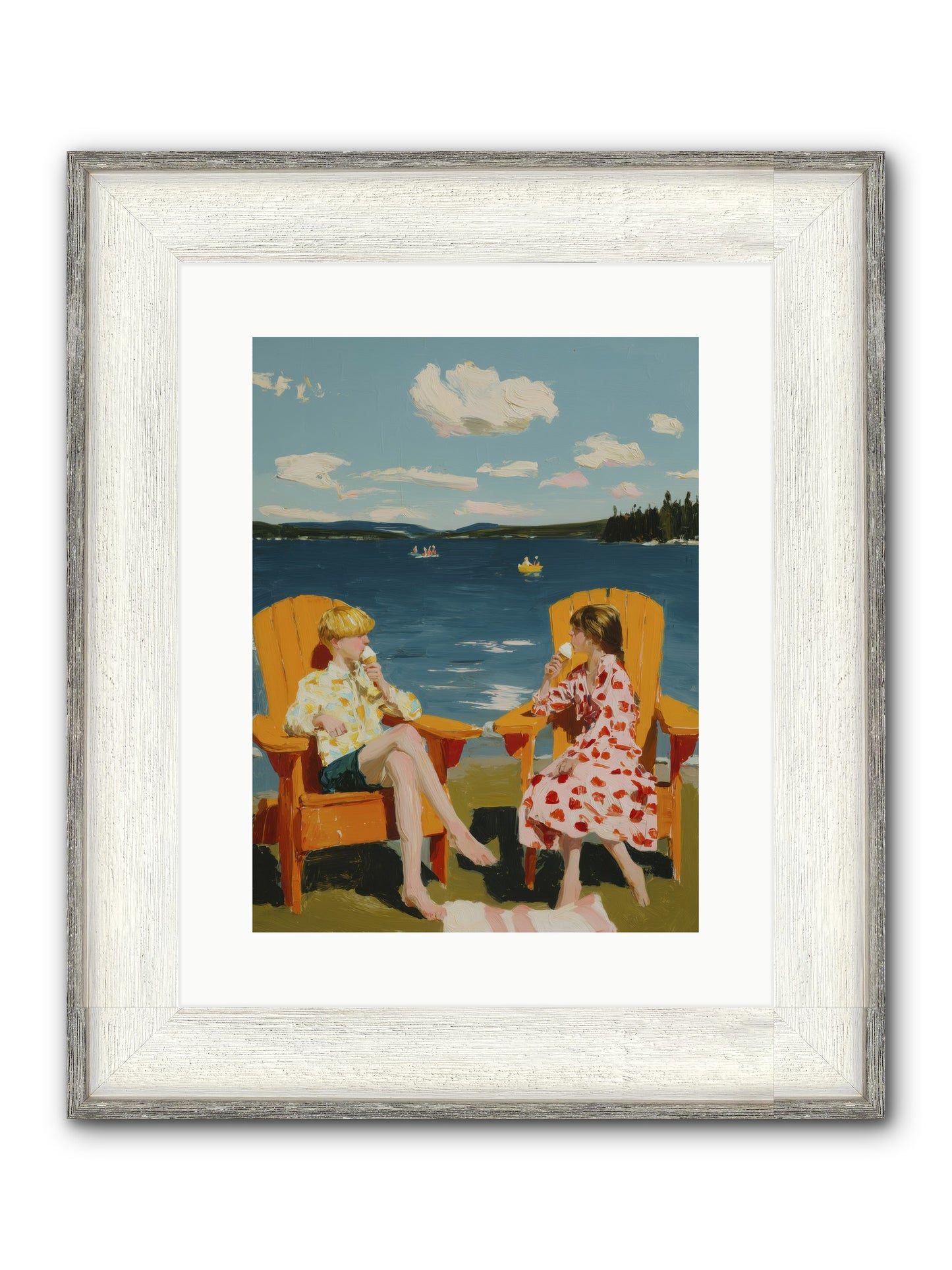 Sunshine Memories Framed Print - Driftwood White 12x16