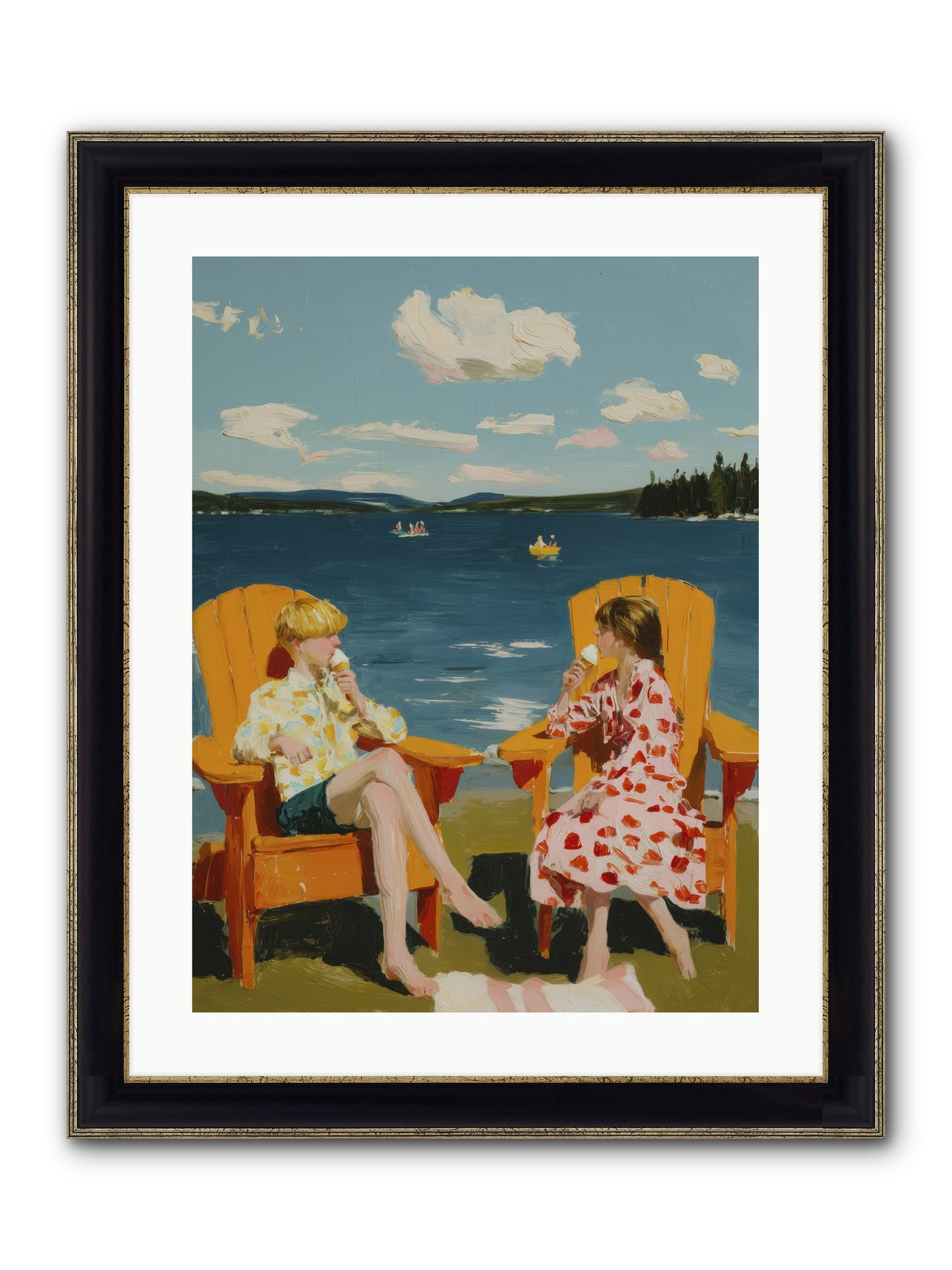 Sunshine Memories Framed Print - Black & Gold 18x24