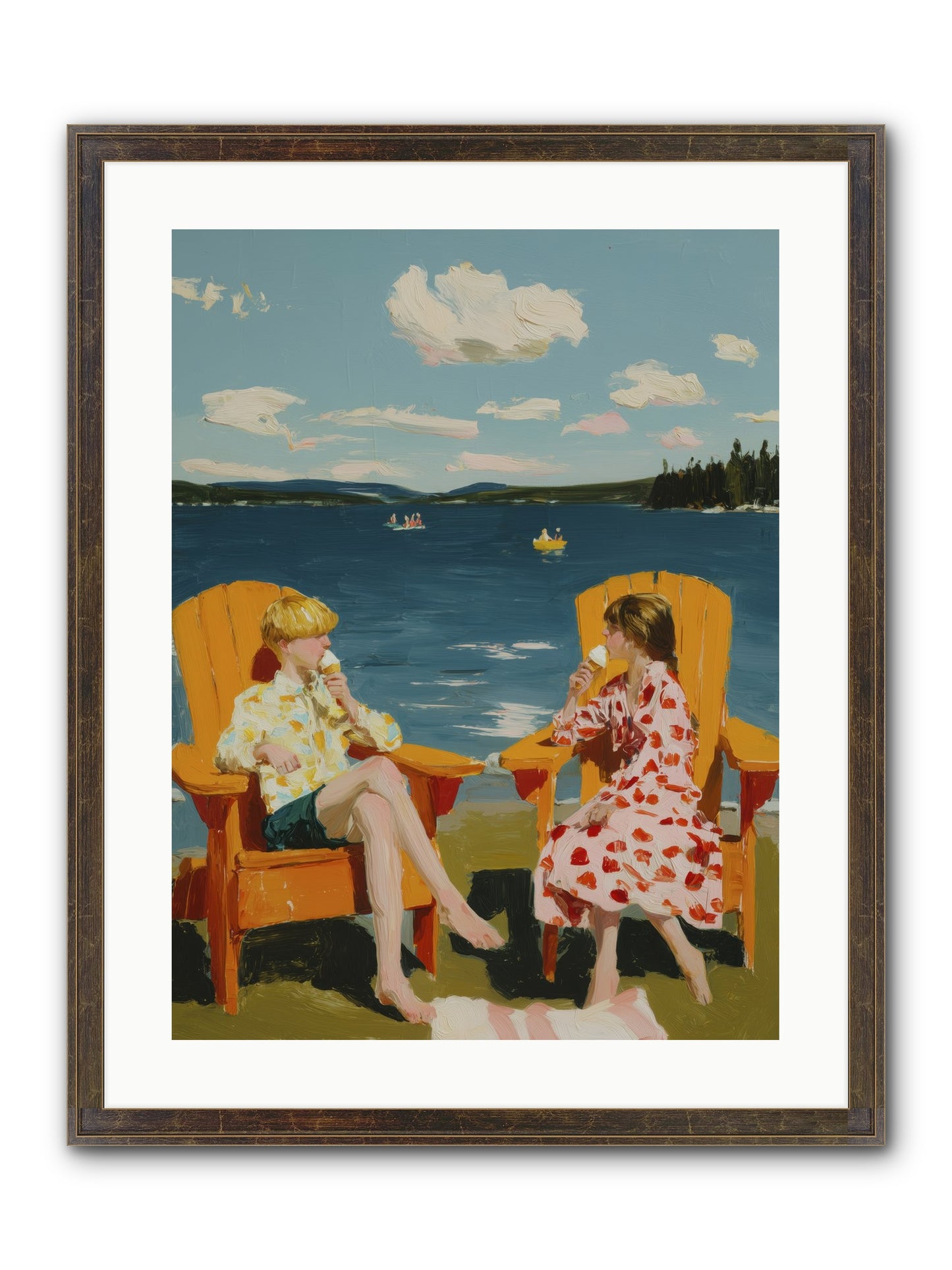 Sunshine Memories Framed Print - Slimwoods Black/Gold 18x24