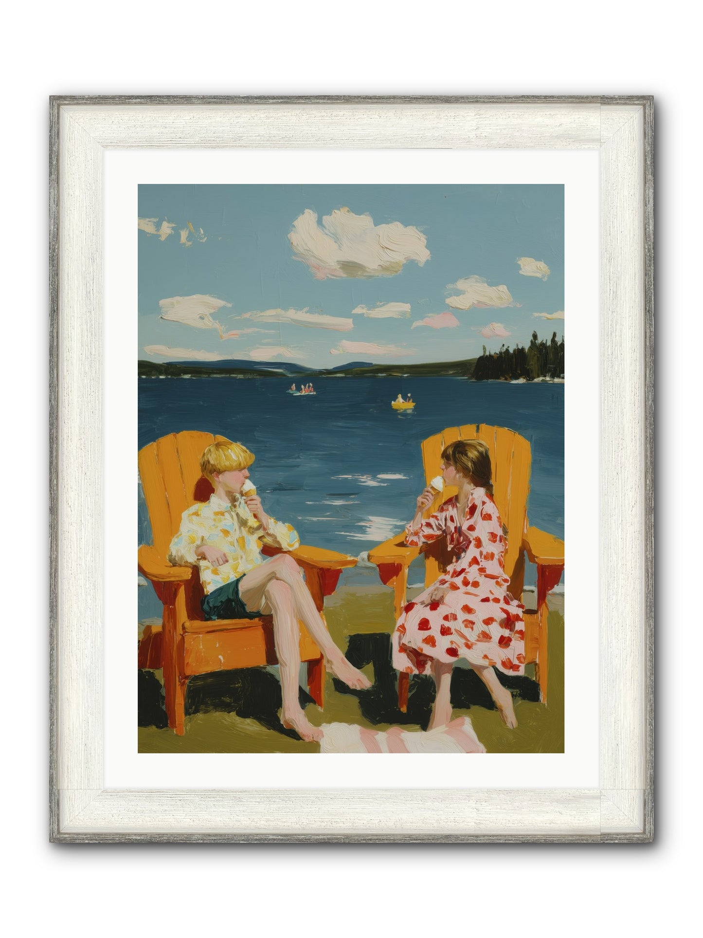 Sunshine Memories Framed Print - Driftwood White 24x32