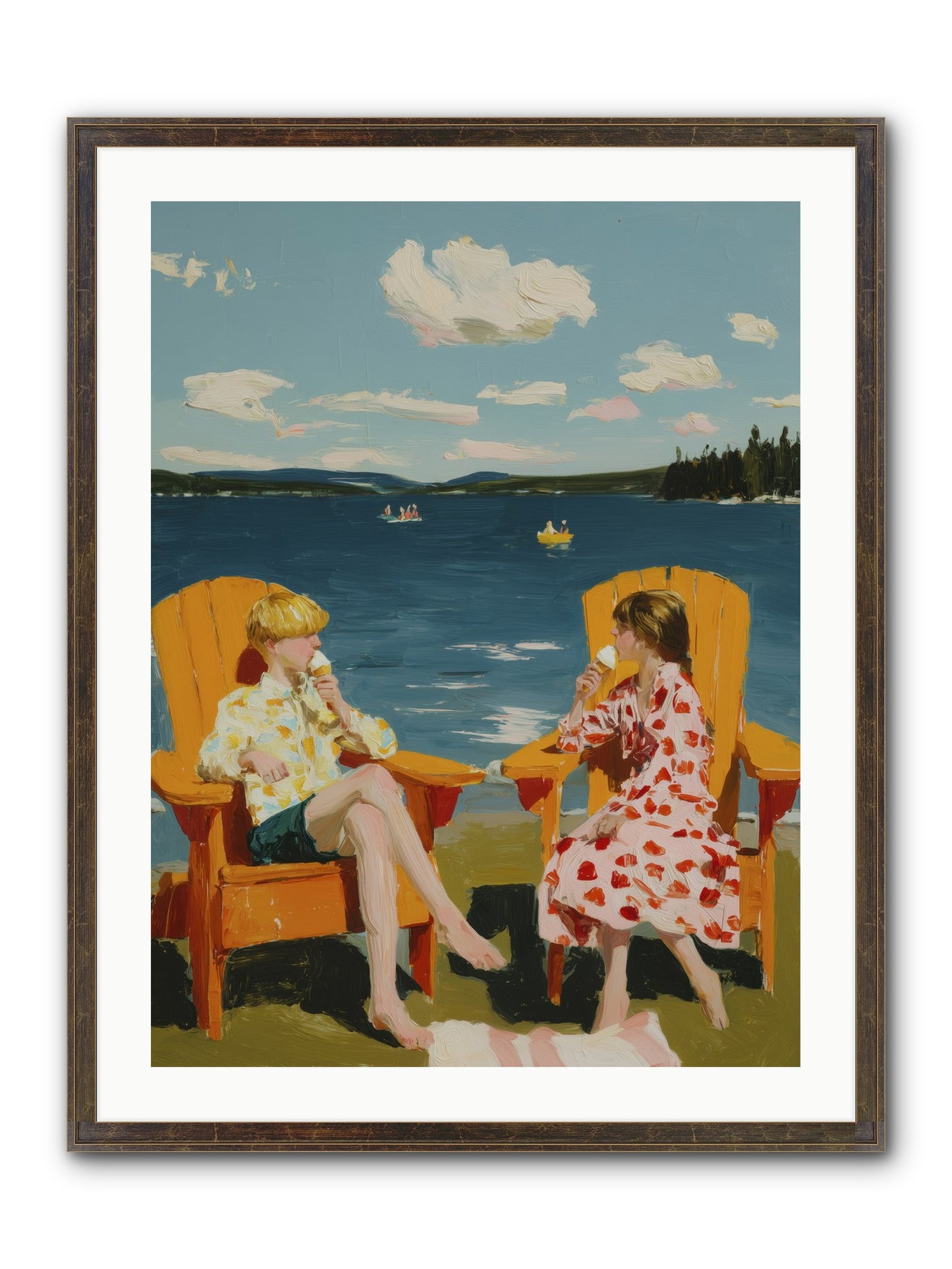 Sunshine Memories Framed Print - Slimwoods Black/Gold 24x32