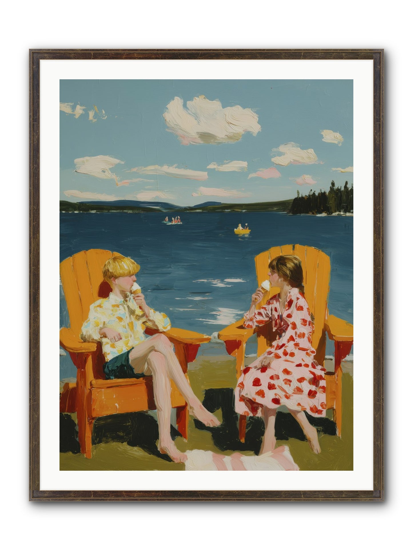 Sunshine Memories Framed Print - Slimwoods Black/Gold 30x40
