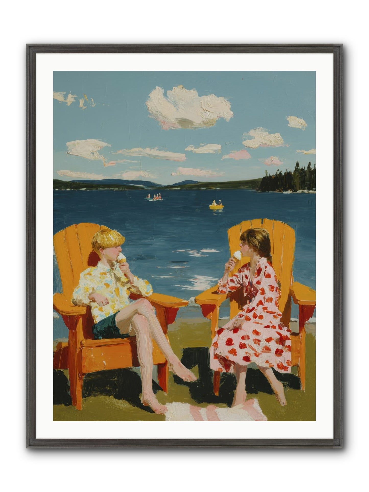 Sunshine Memories Framed Print - Slimwoods Black/Silver 30x40