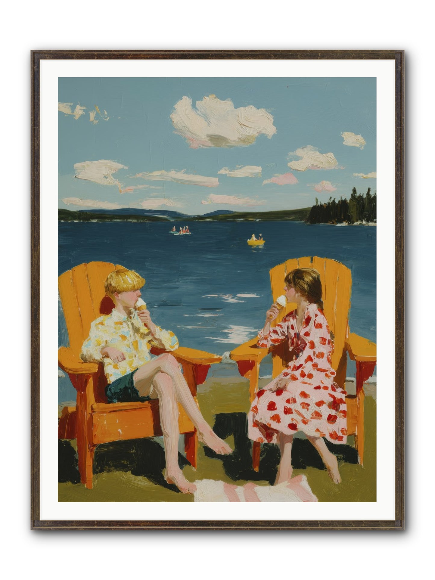 Sunshine Memories Framed Print - Slimwoods Black/Gold 36x48