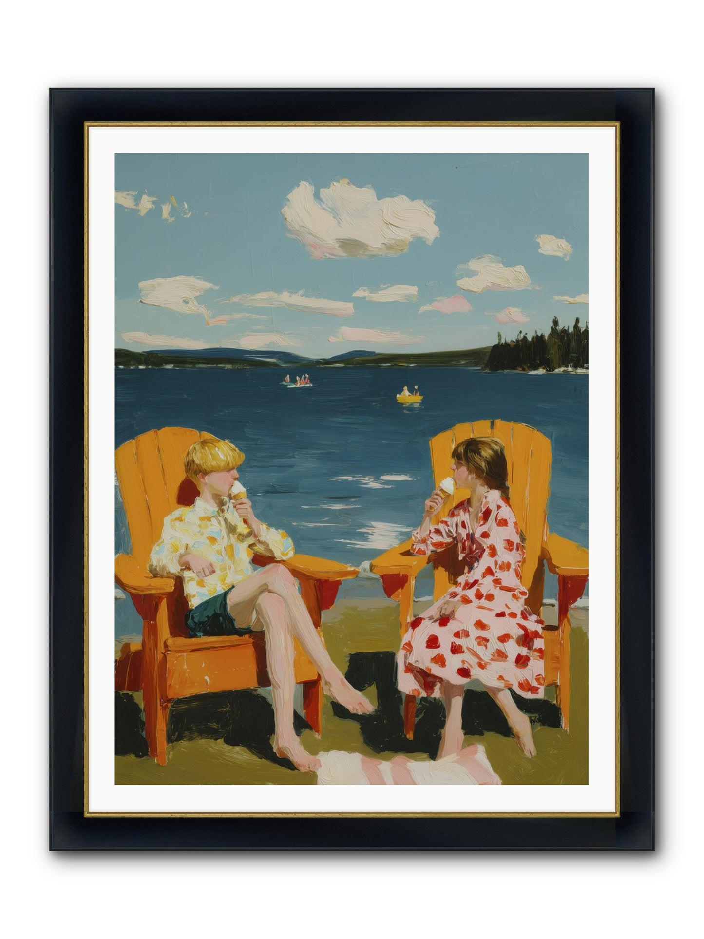 Sunshine Memories Framed Print - Wide Black w/Gold 36x48