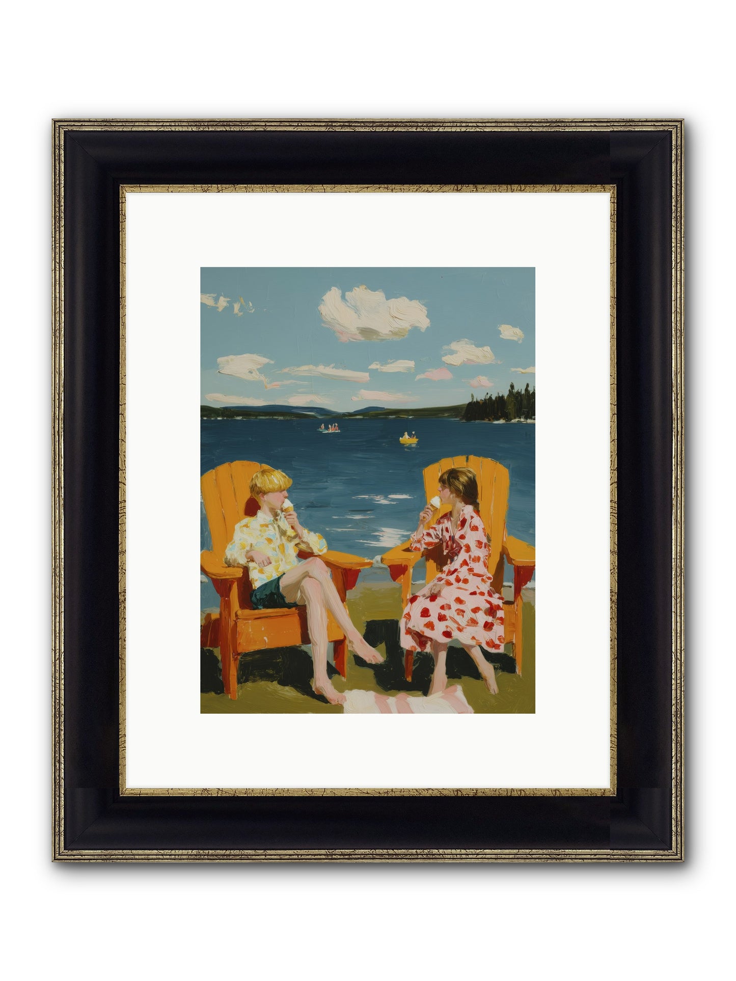 Sunshine Memories Framed Print - Black & Gold 9x12