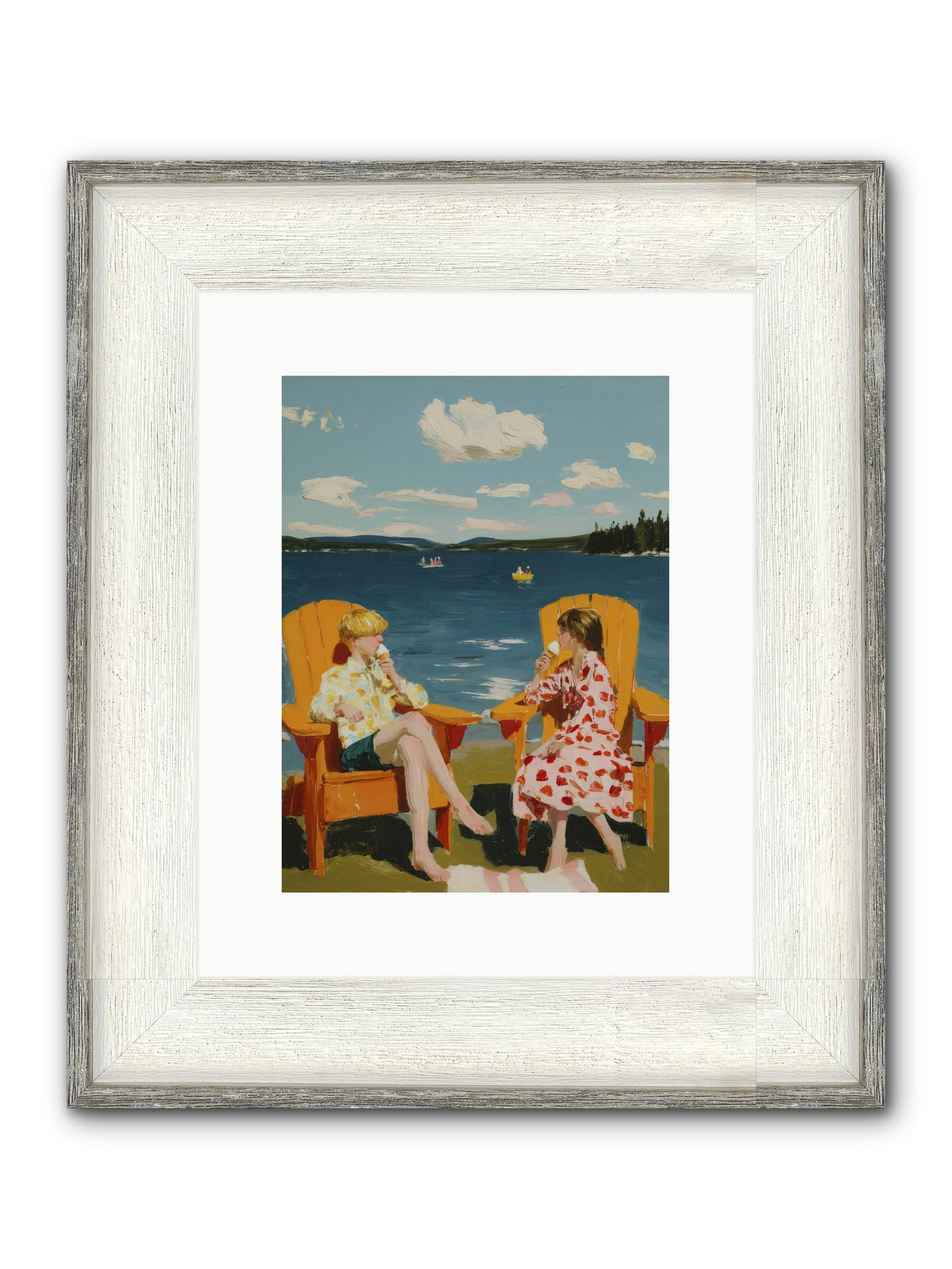 Sunshine Memories Framed Print - Driftwood White 9x12