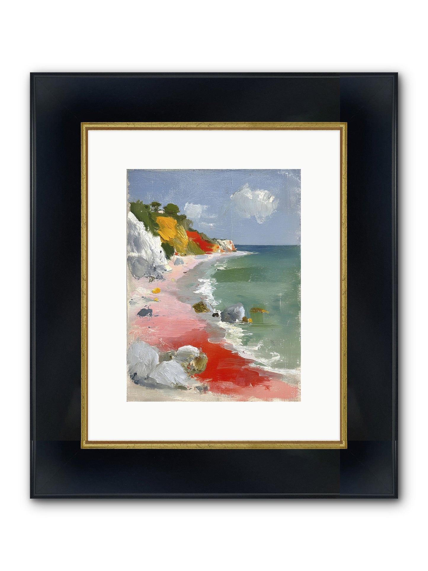 Sunshine Wings Framed Print - Wide Black w/Gold 9x12