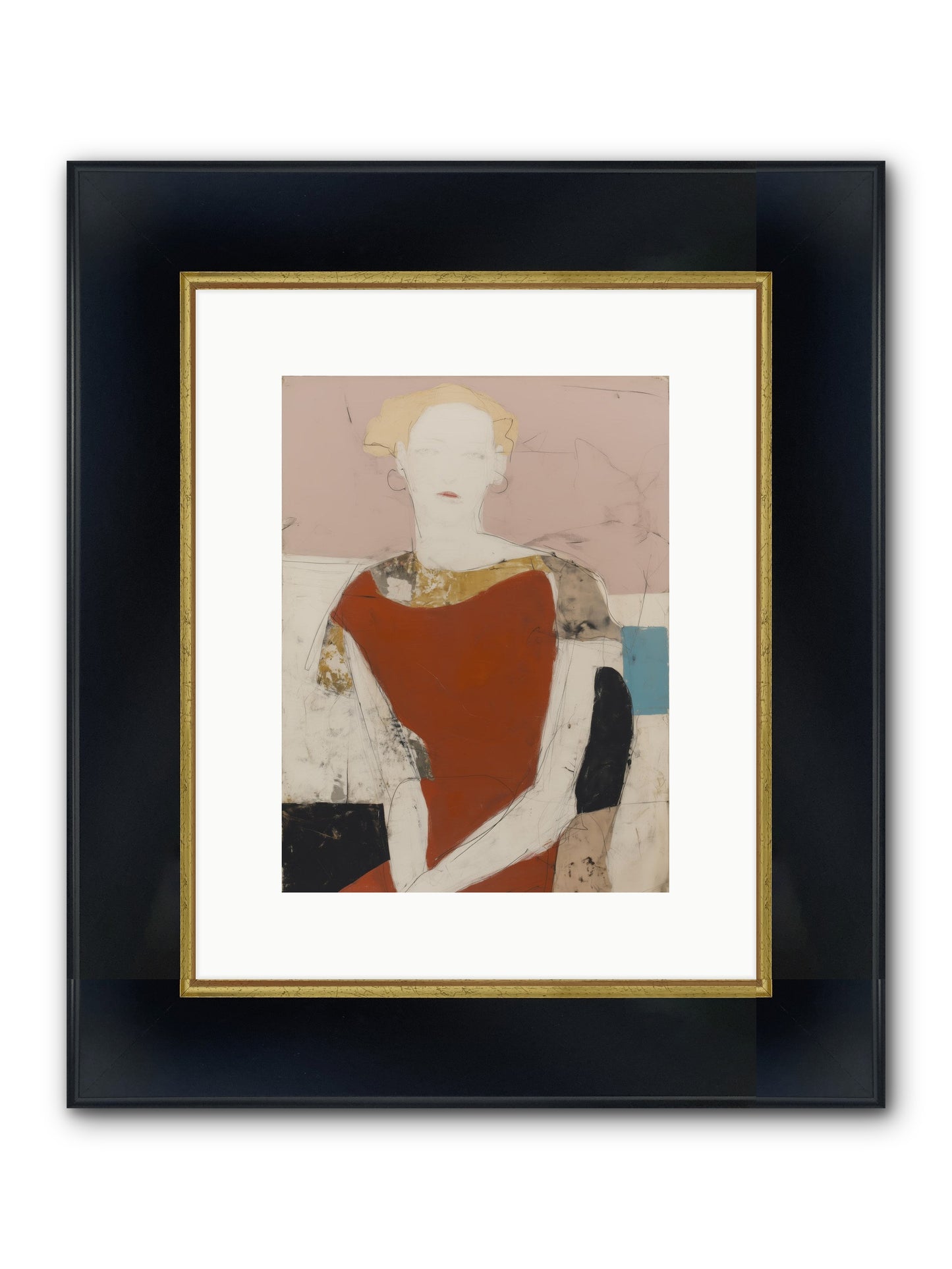 Sunwashed Veins Framed Print - Wide Black w/Gold 9x12
