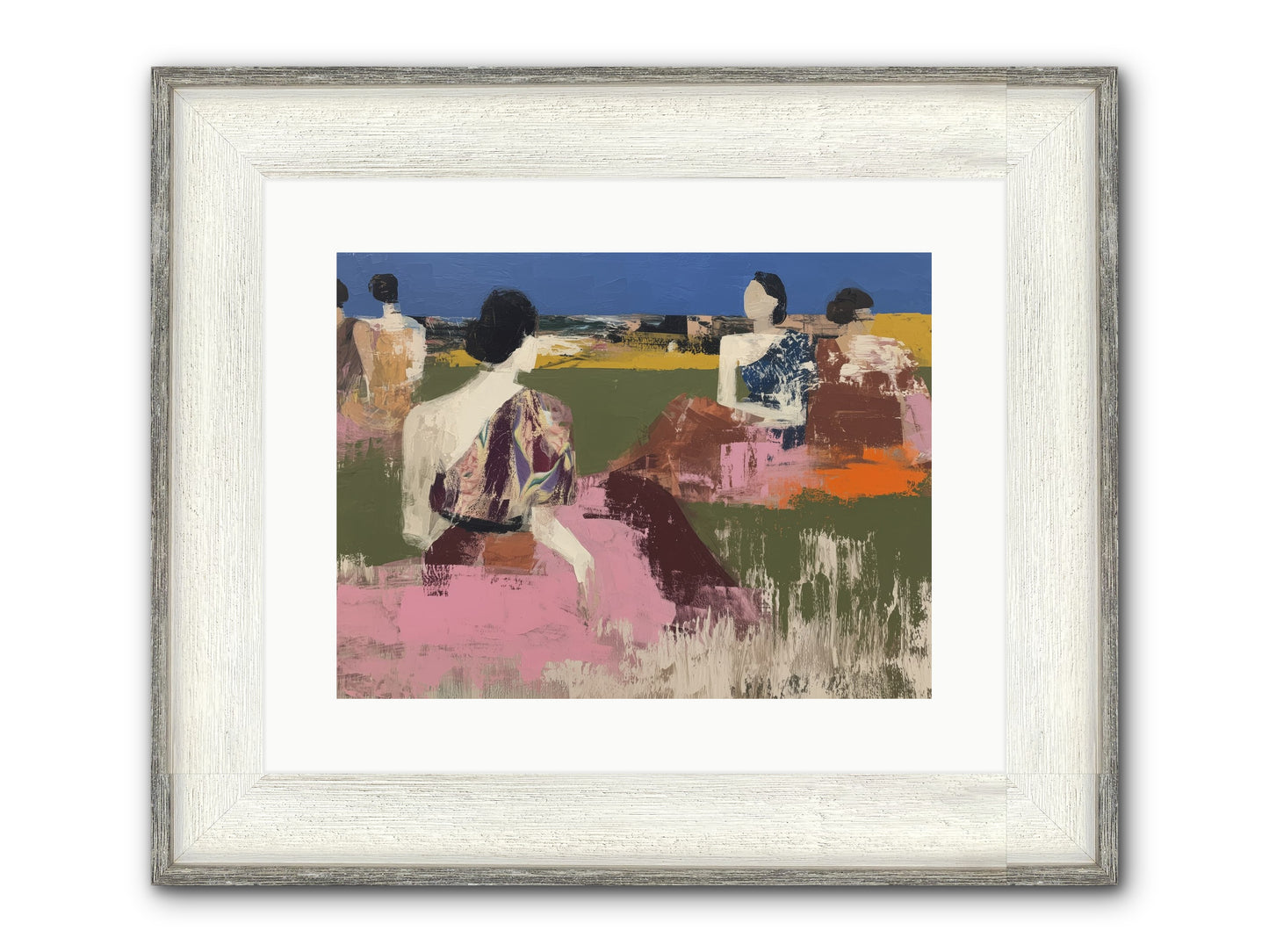 Sunwoven Sisters Framed Print - Driftwood White 16x12