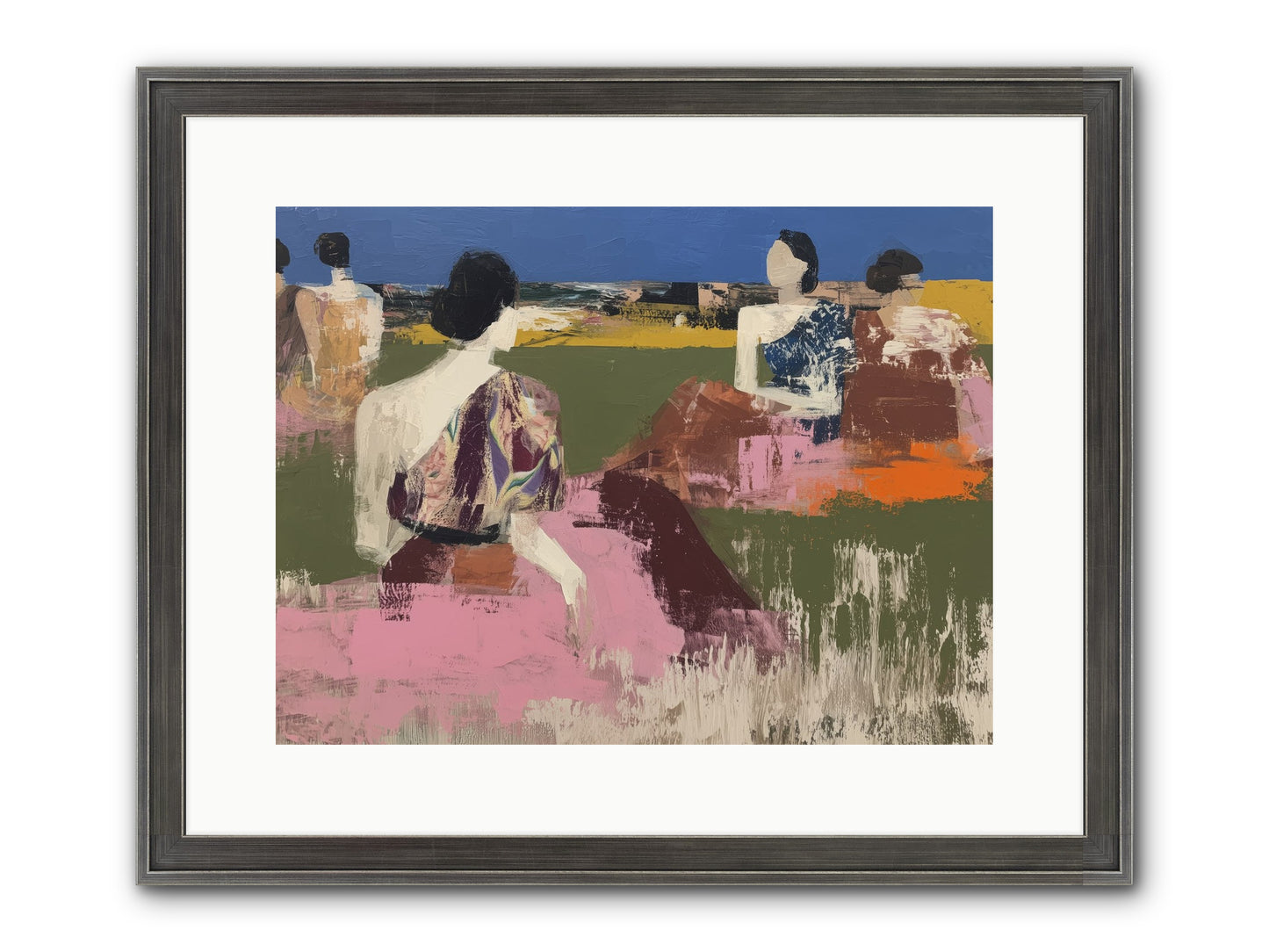 Sunwoven Sisters Framed Print - Slimwoods Black/Silver 16x12