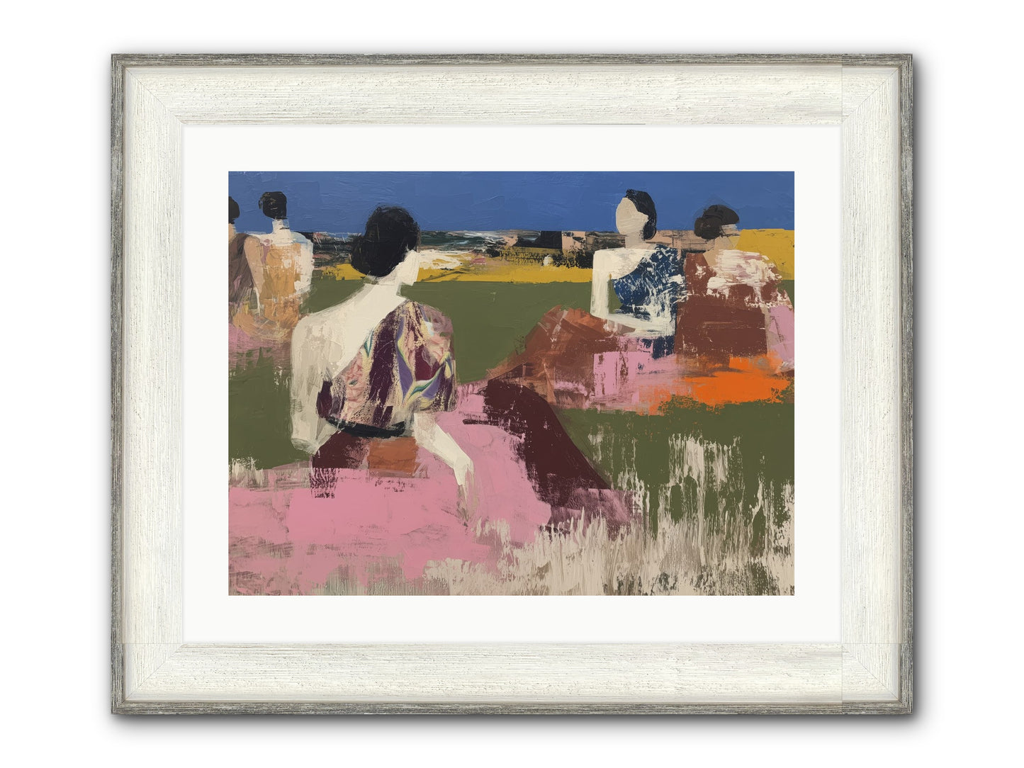 Sunwoven Sisters Framed Print - Driftwood White 24x18