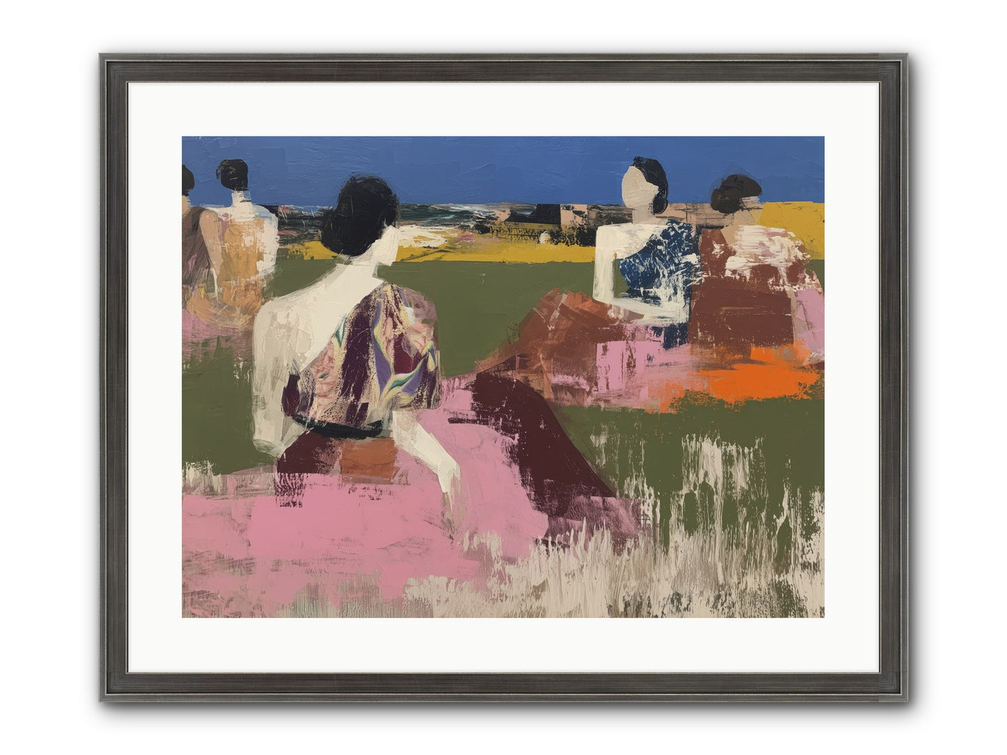 Sunwoven Sisters Framed Print - Slimwoods Black/Silver 24x18