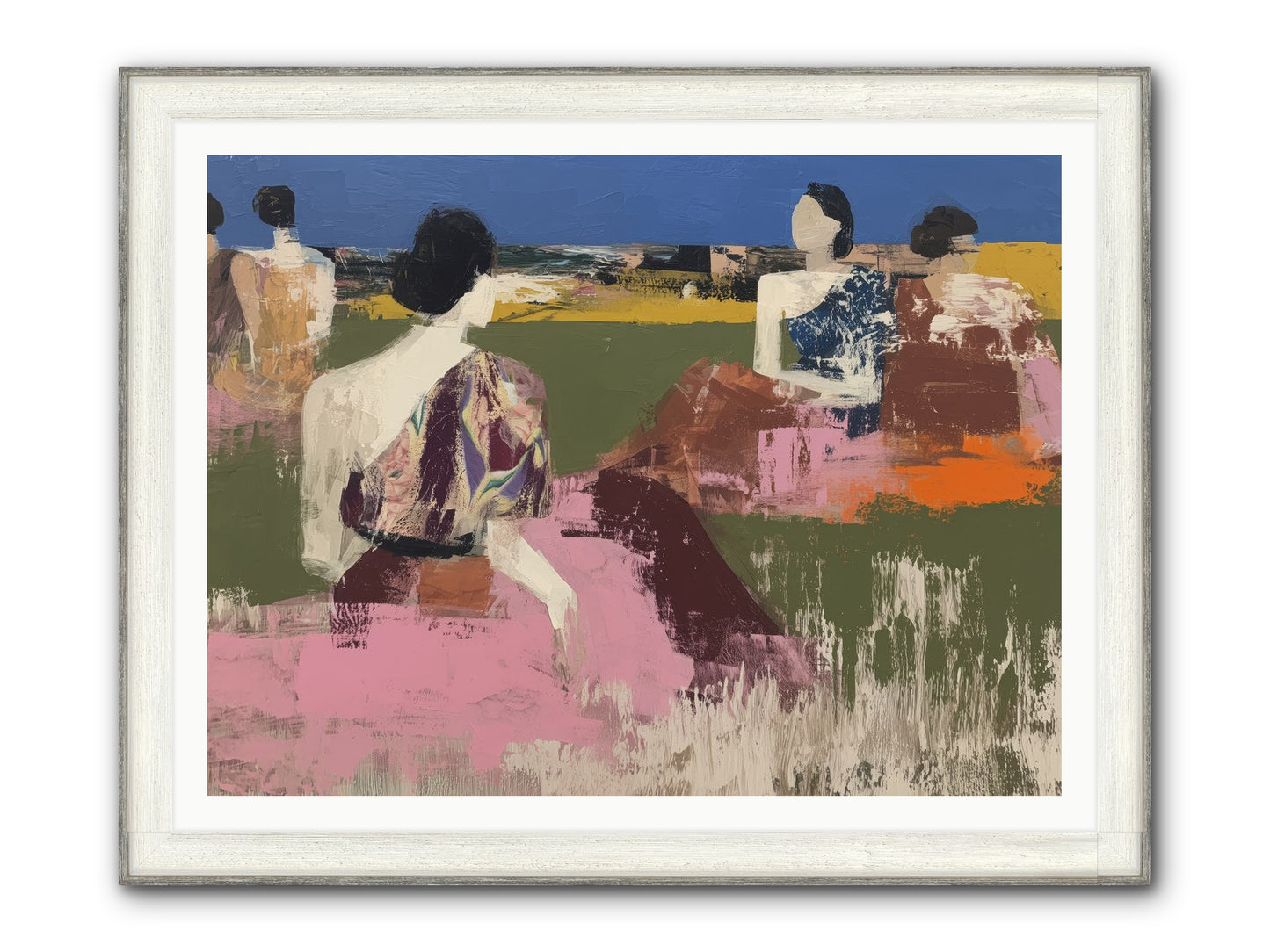 Sunwoven Sisters Framed Print - Driftwood White 48x36