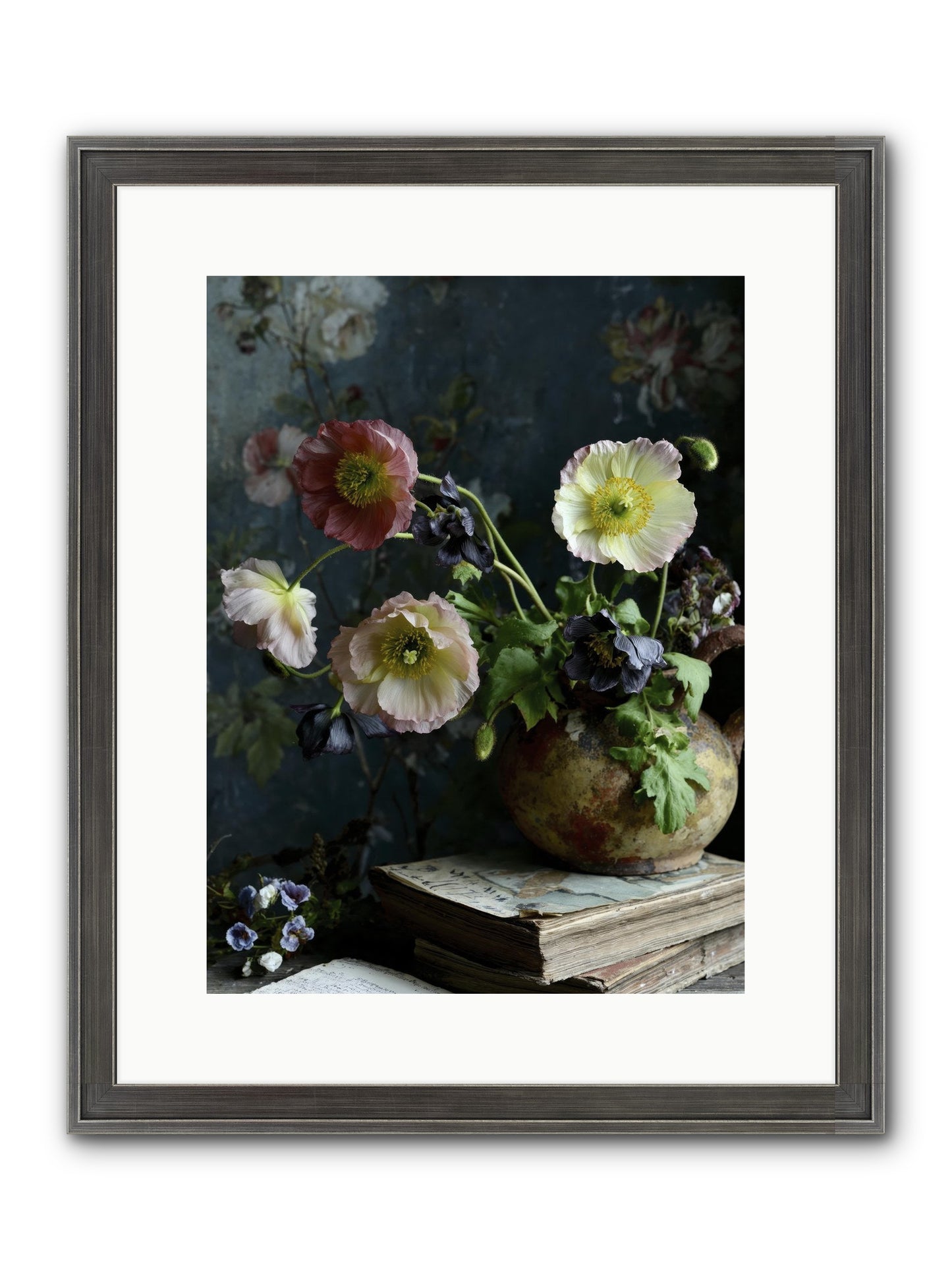 Sur La Jardin Framed Print - Slimwoods Black/Silver 12x16
