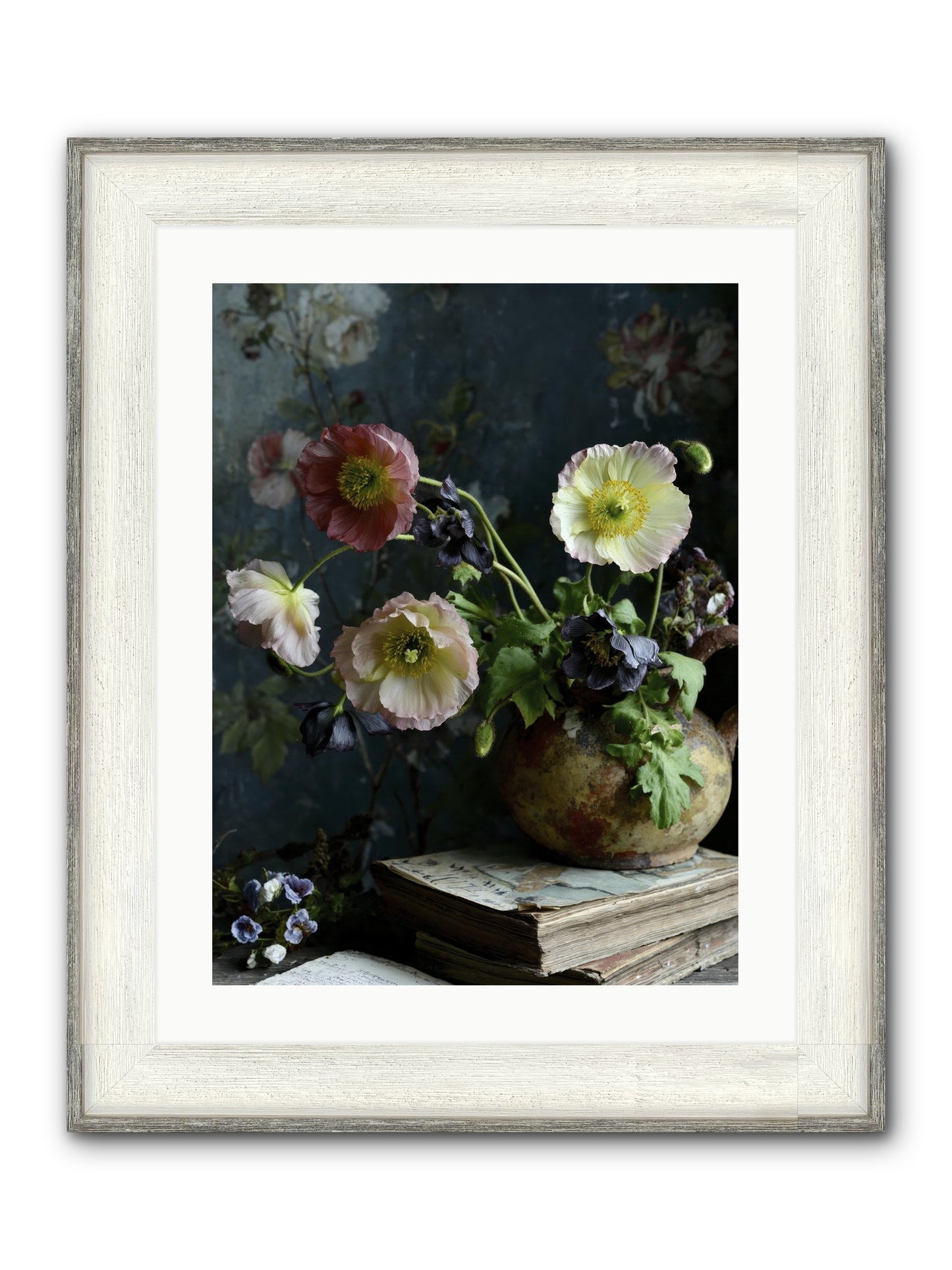 Sur La Jardin Framed Print - Driftwood White 18x24