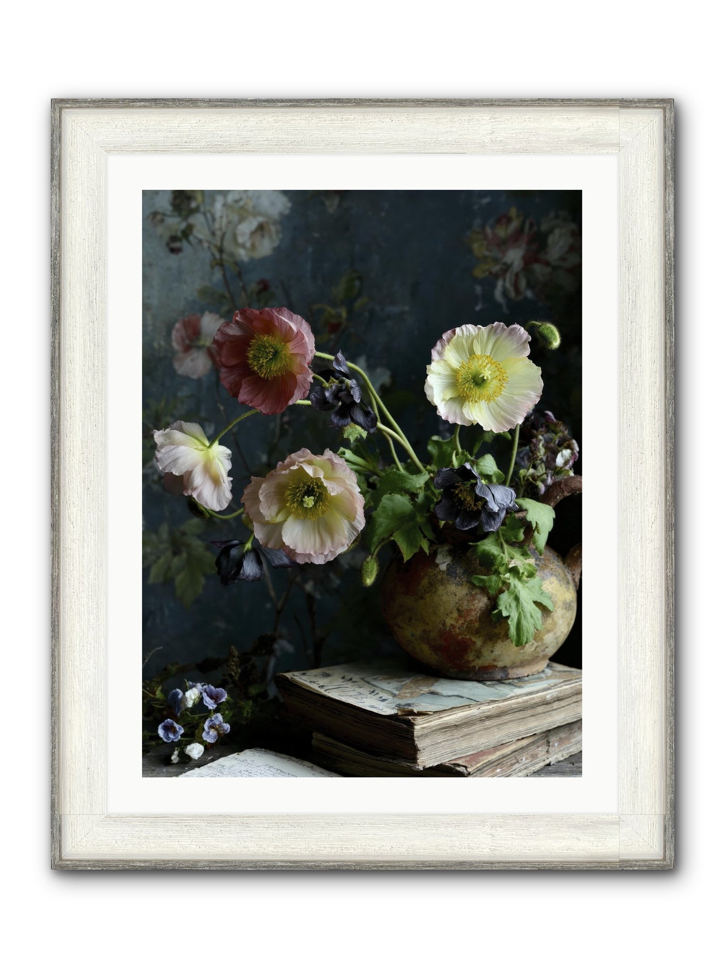 Sur La Jardin Framed Print - Driftwood White 24x32