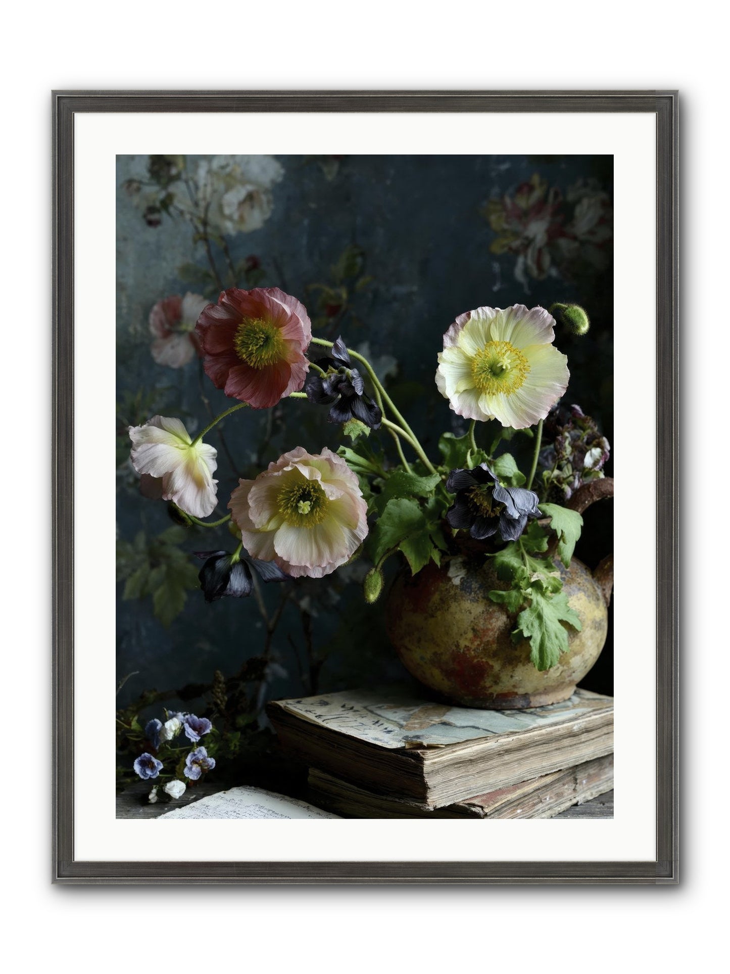 Sur La Jardin Framed Print - Slimwoods Black/Silver 24x32