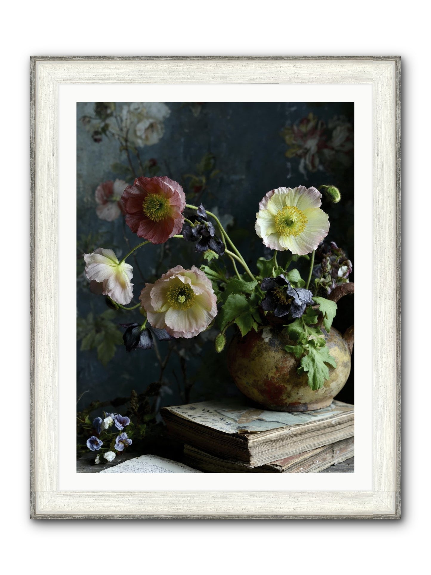 Sur La Jardin Framed Print - Driftwood White 30x40