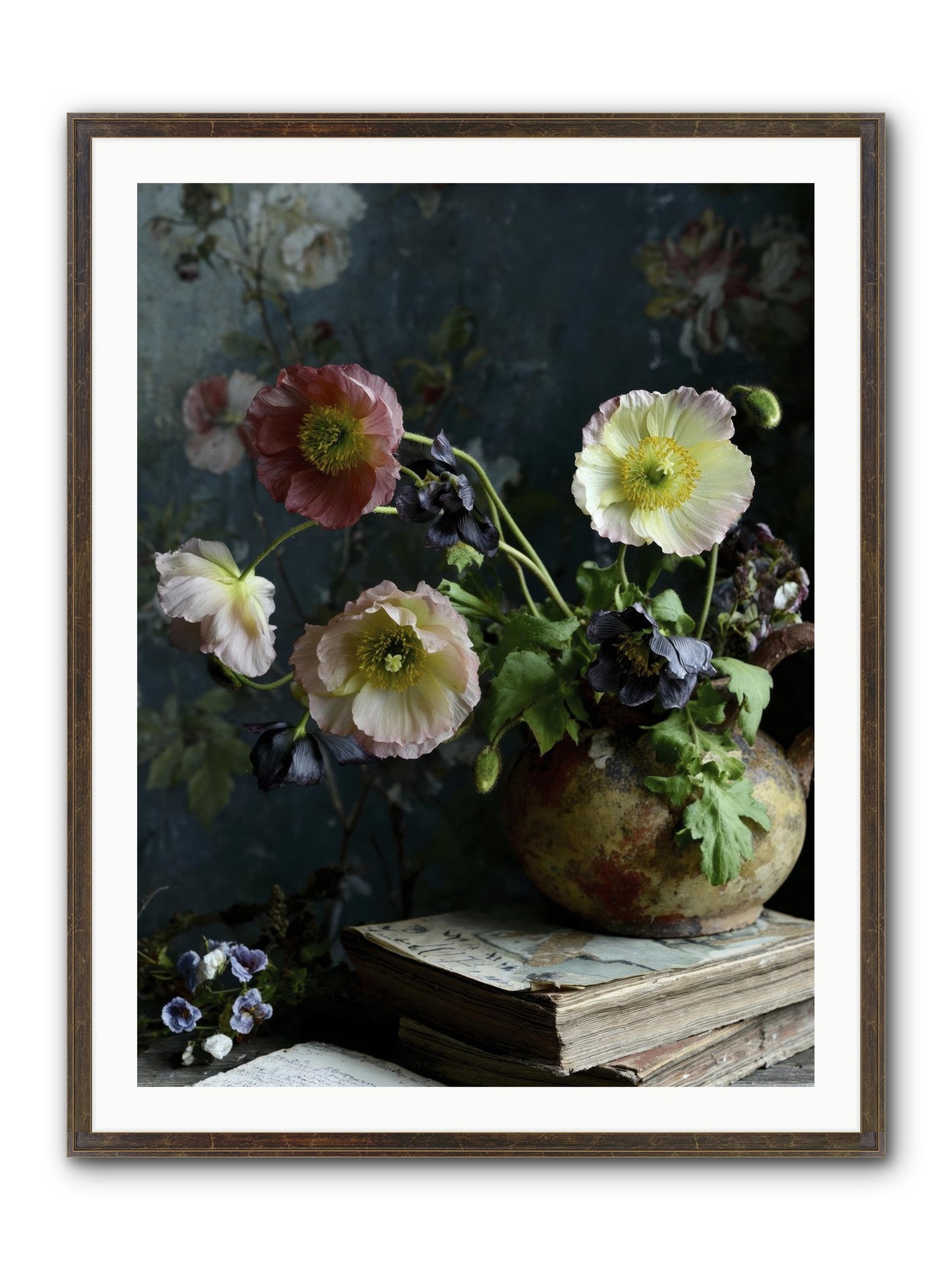 Sur La Jardin Framed Print - Slimwoods Black/Gold 30x40