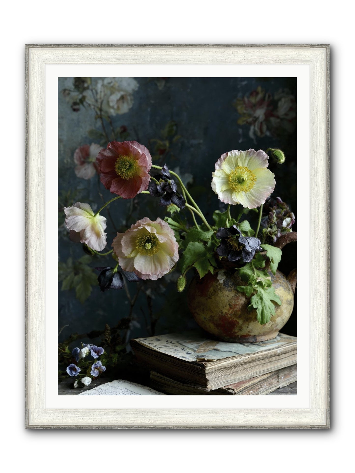 Sur La Jardin Framed Print - Driftwood White 36x48