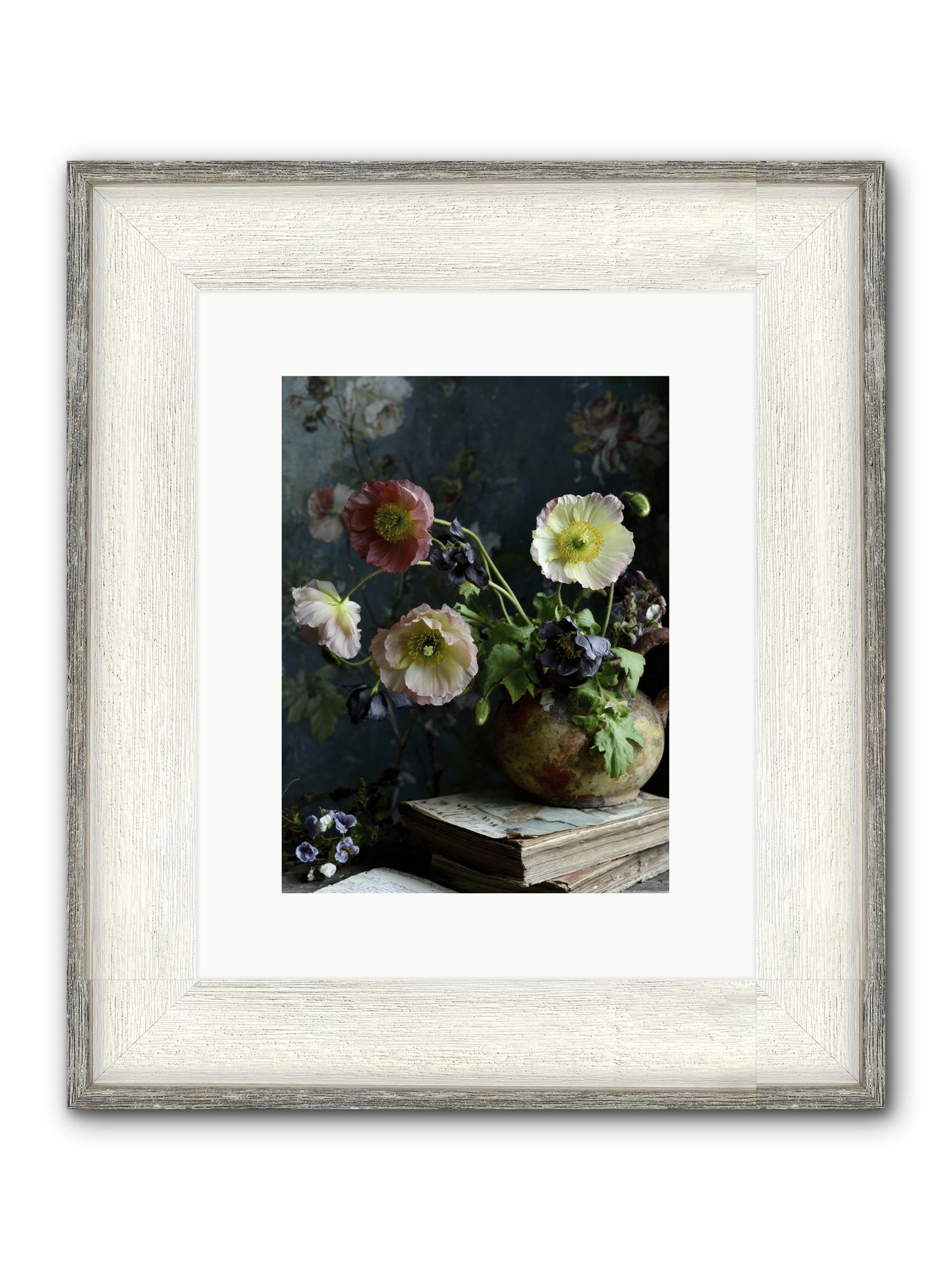 Sur La Jardin Framed Print - Driftwood White 9x12